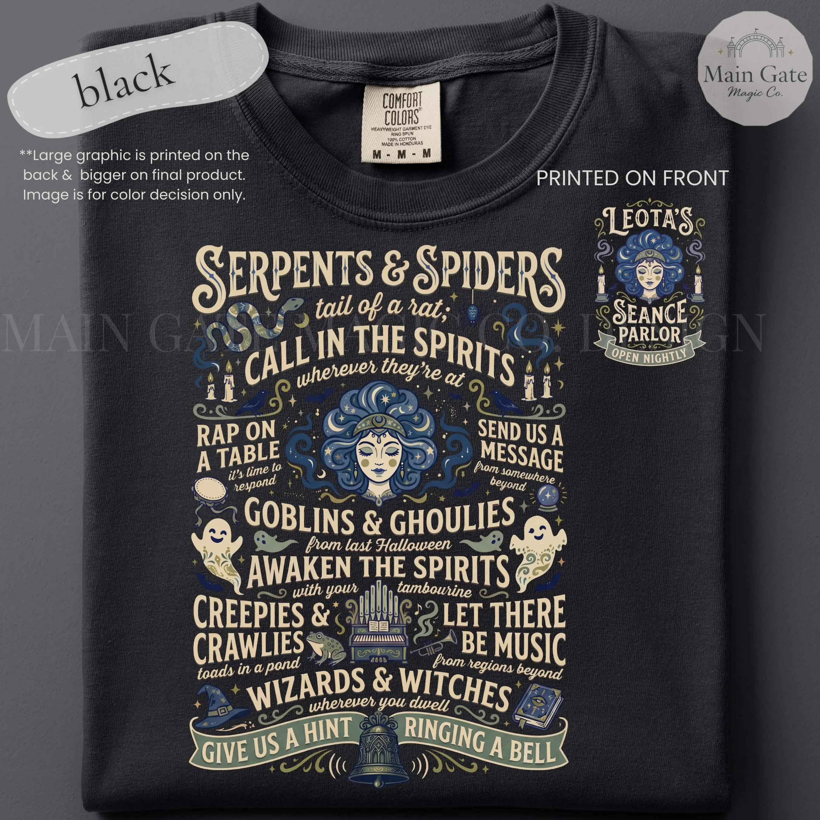 Comfort Colors H. Mansion Inspired Leota Shirt, Halloween Party Graphic Tee Tank Top Gift for Fans - photo 3