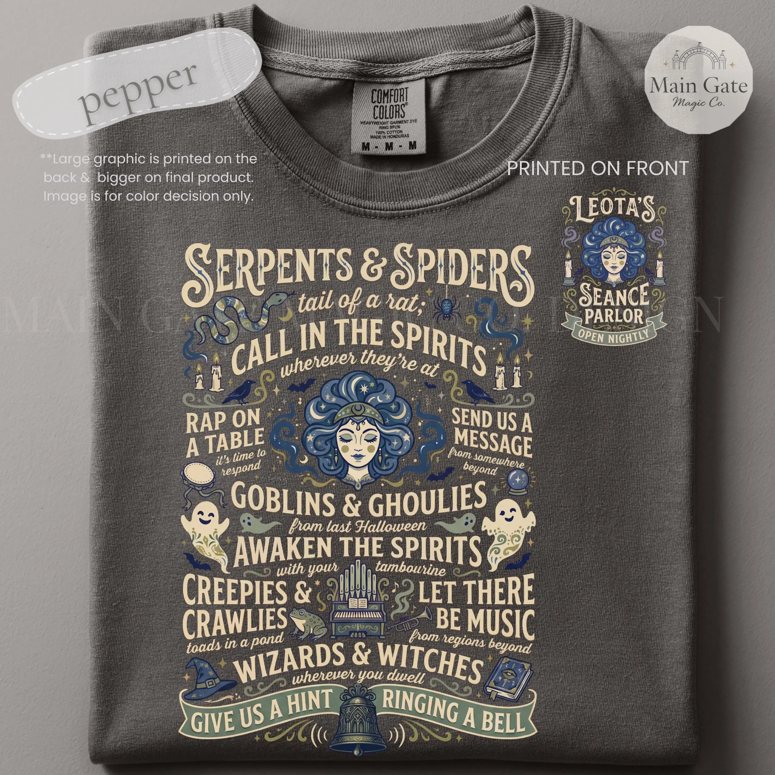 Comfort Colors H. Mansion Inspired Leota Shirt, Halloween Party Graphic Tee Tank Top Gift for Fans - photo 4