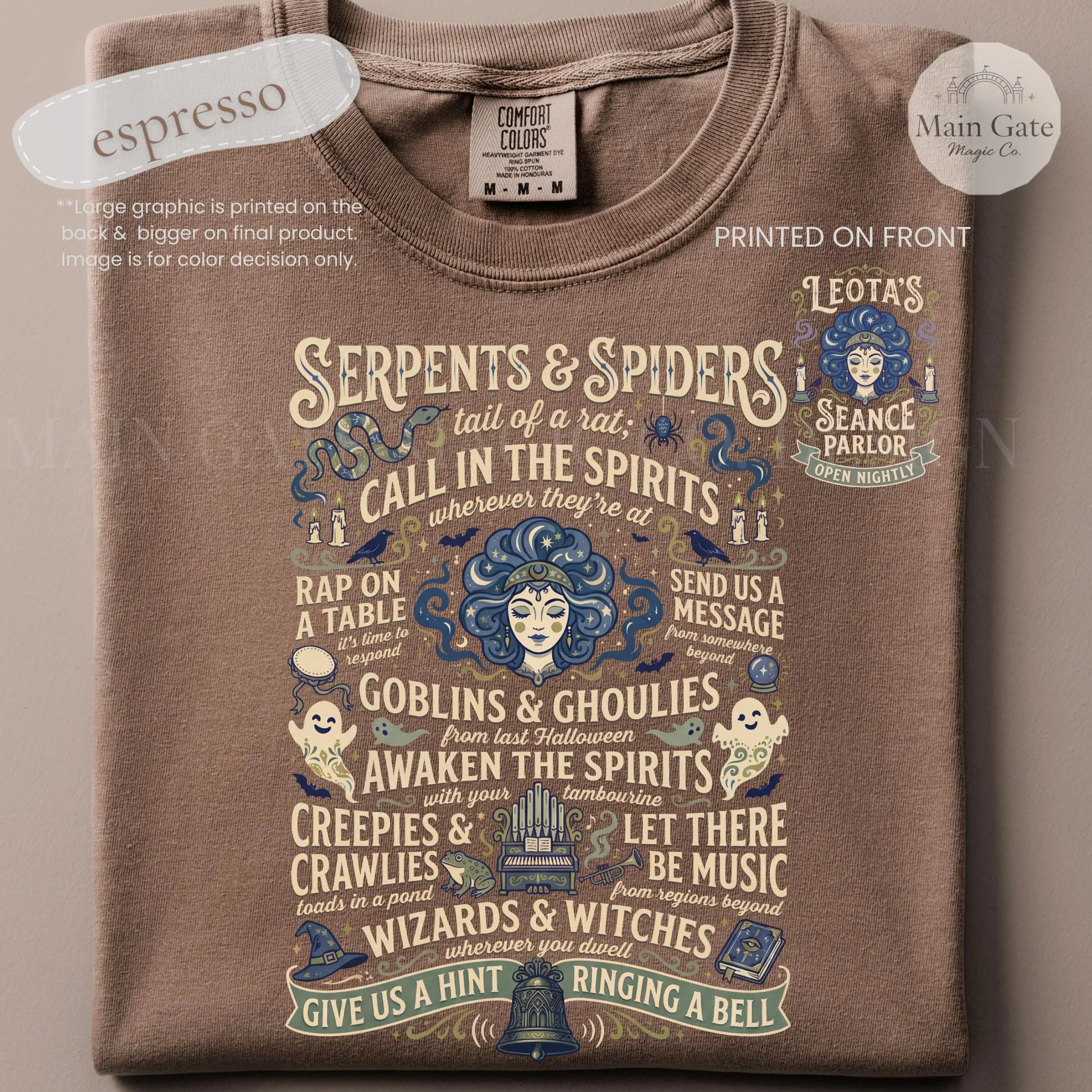 Comfort Colors H. Mansion Inspired Leota Shirt, Halloween Party Graphic Tee Tank Top Gift for Fans - photo 5