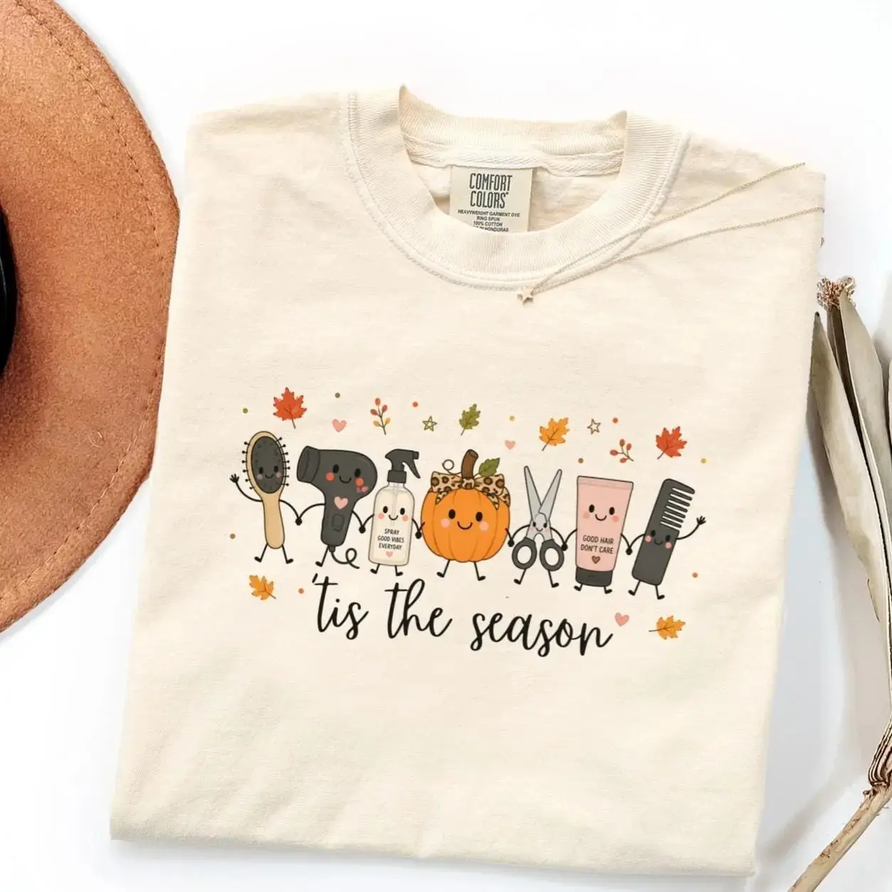 Comfort Colors Hairdresser Shirt, Funny Beautician Halloween Salon Stylist Tee, Fall Thanksgiving Gift for Women - photo 3