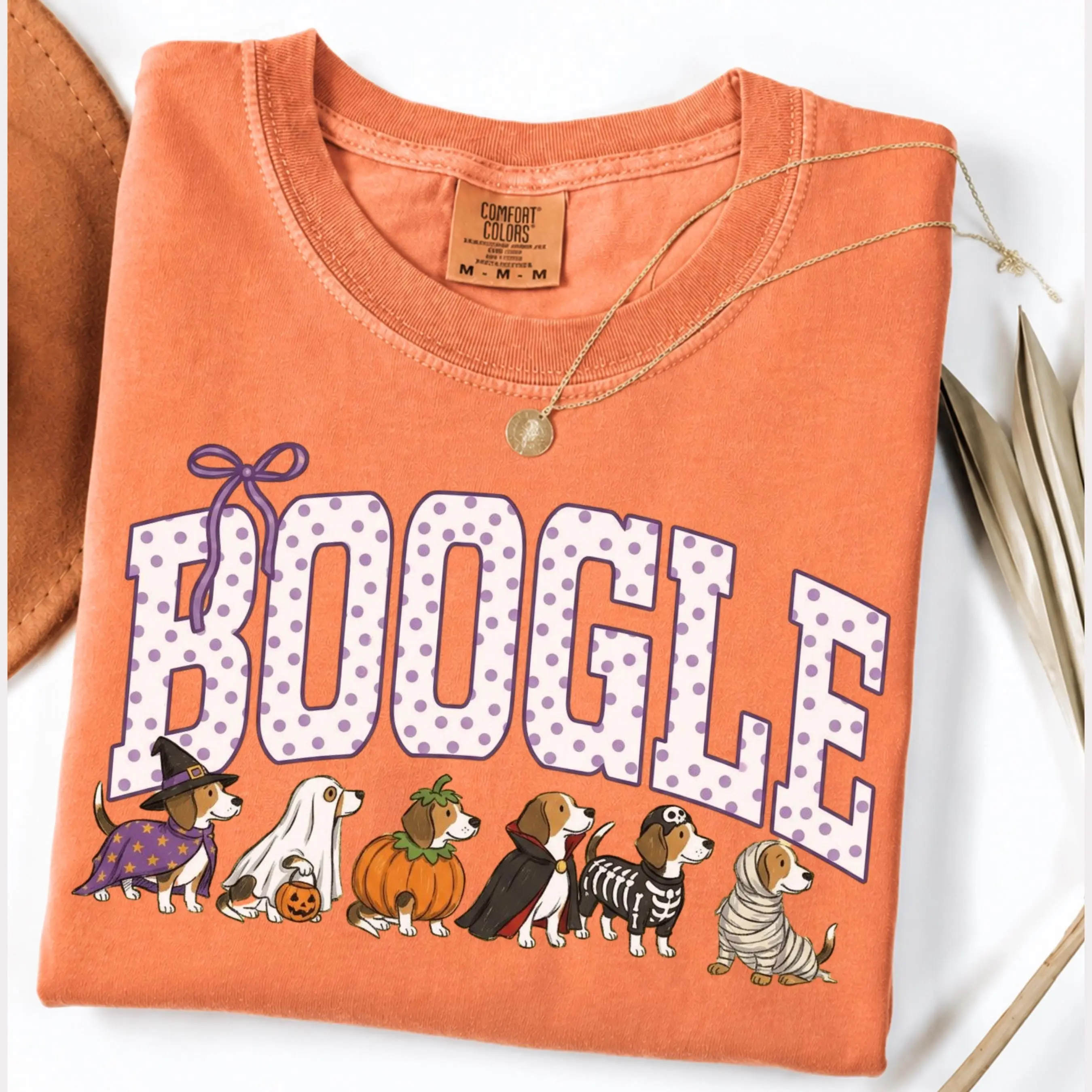 Comfort Colors Halloween Beagle Shirt, Funny Dog Mom Spooky Gift, Cute Lover Fall Graphic Tee - photo 4