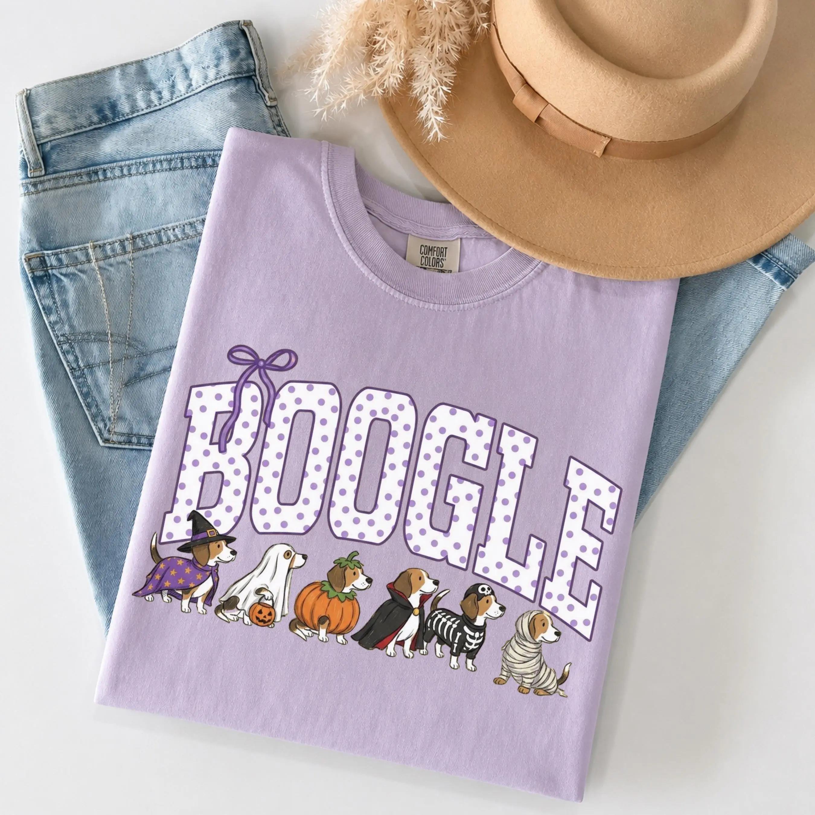 Comfort Colors Halloween Beagle Shirt, Funny Dog Mom Spooky Gift, Cute Lover Fall Graphic Tee - photo 5