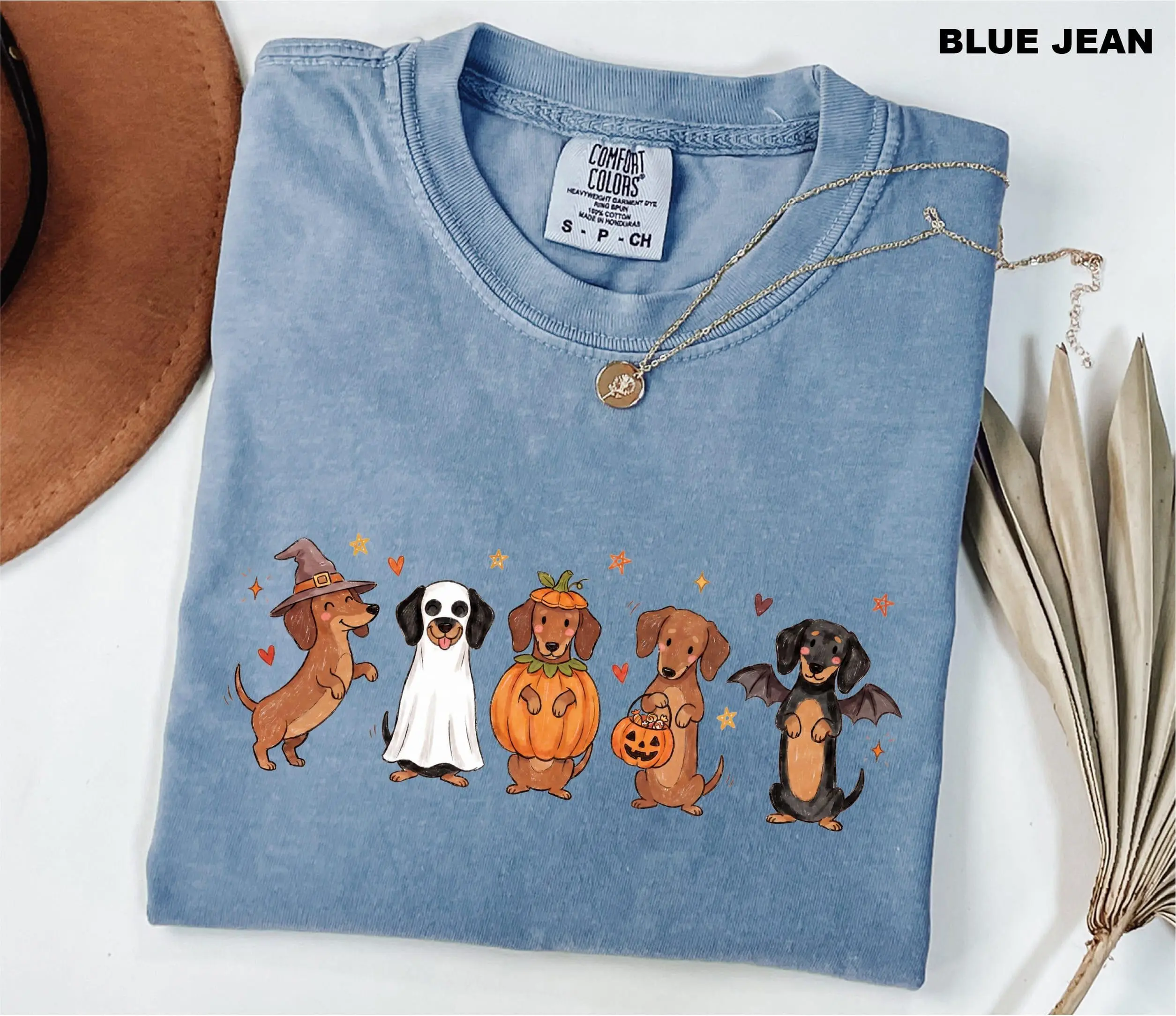 Comfort Colors Halloween Dachshund Shirt, Cute Spooky Doxie Wiener Dog Tee, Funny Dog Mom Lover Gift - photo 4