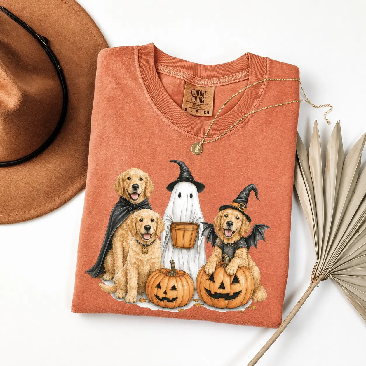Comfort Colors Halloween Dog Breeds Shirt, Cute Ghost Spooky Season Animal Lover Graphic Tee