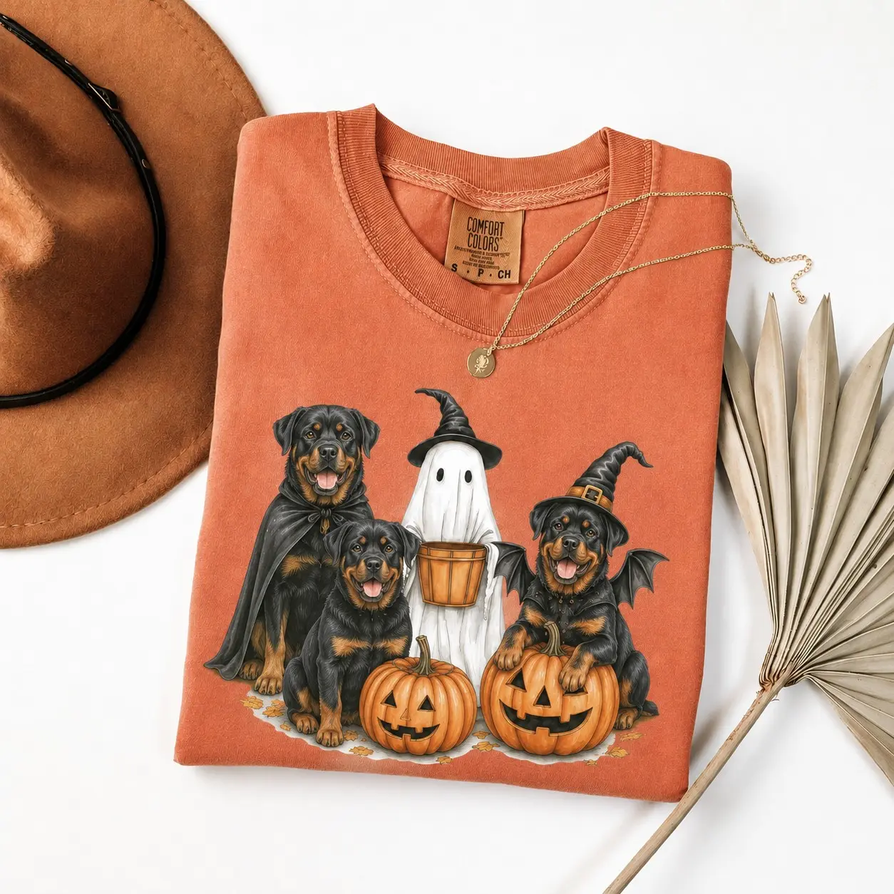 Comfort Colors Halloween Dog Breeds Shirt, Cute Ghost Spooky Season Animal Lover Graphic Tee - photo 5