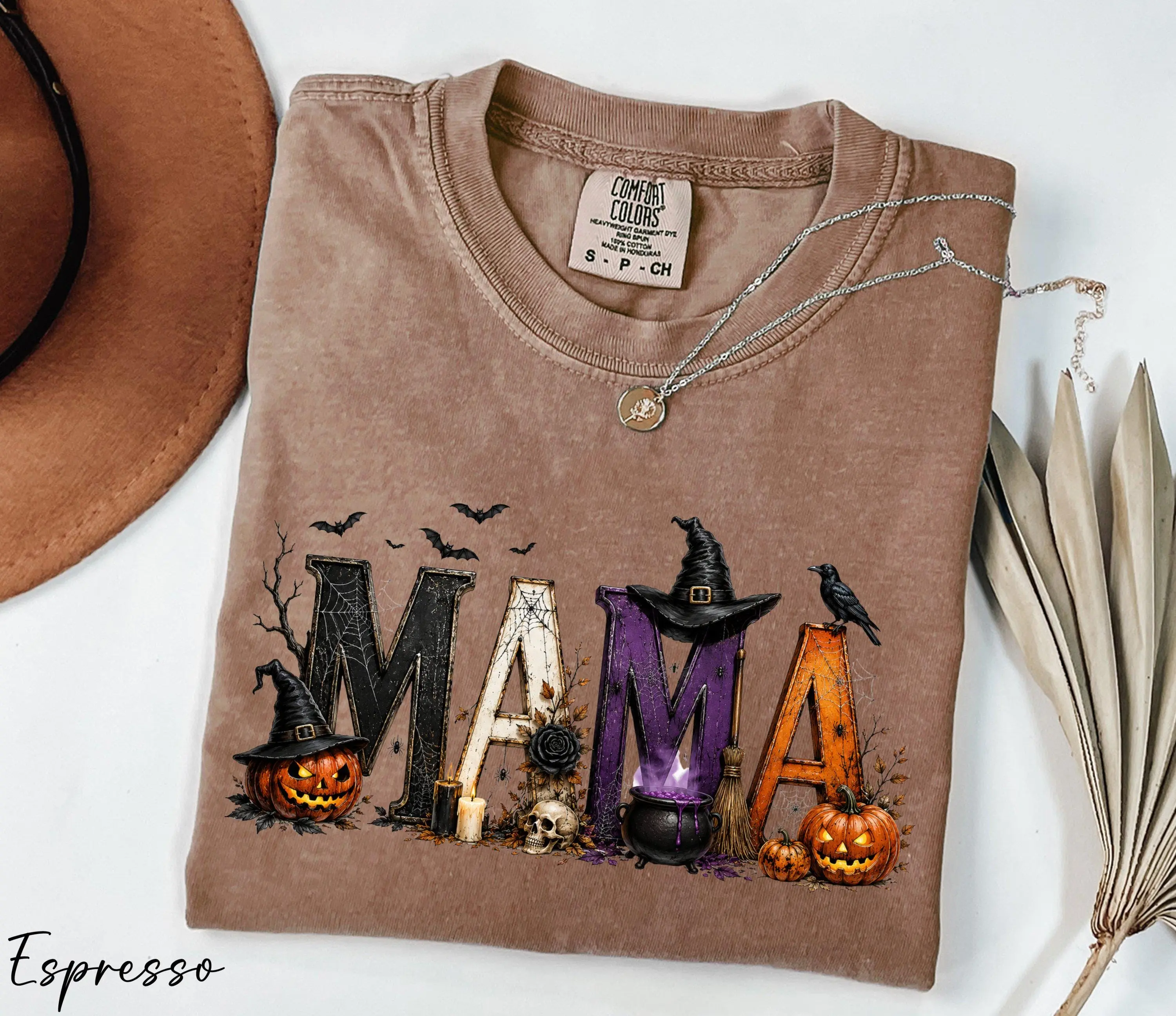 Comfort Colors Halloween Mama Shirt, Spooky Season Party Tee, Fall Gift for Mom