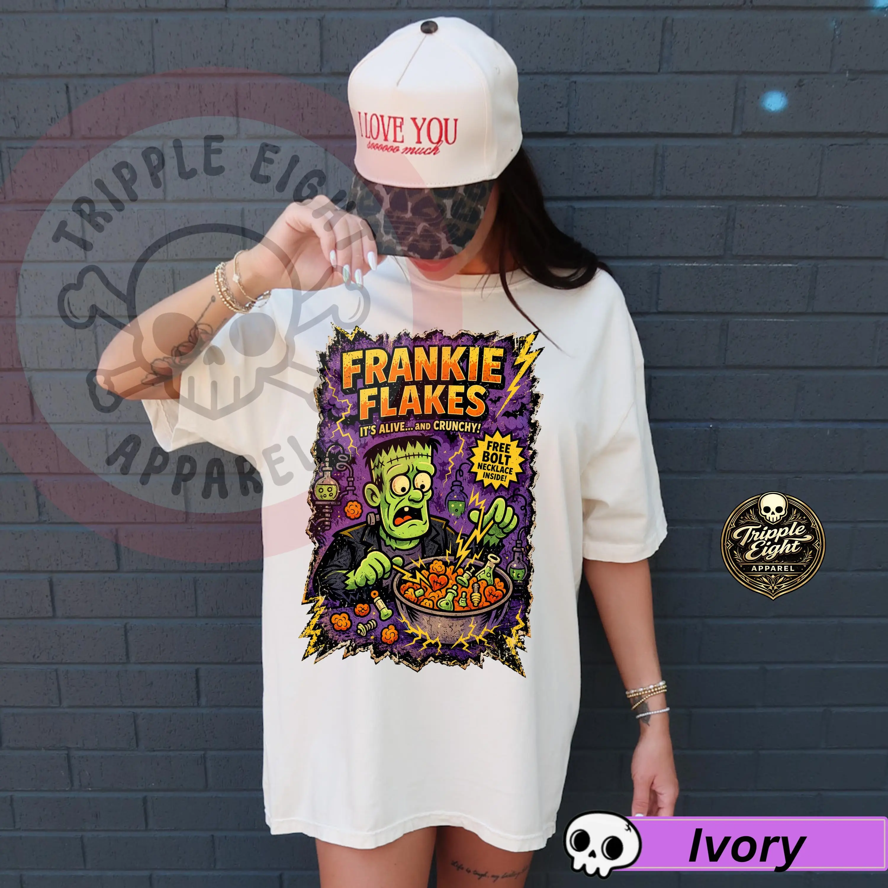 Comfort Colors Halloween Monster Cereal T-Shirt, Vintage Retro Horror Breakfast Graphic Tee - photo 2