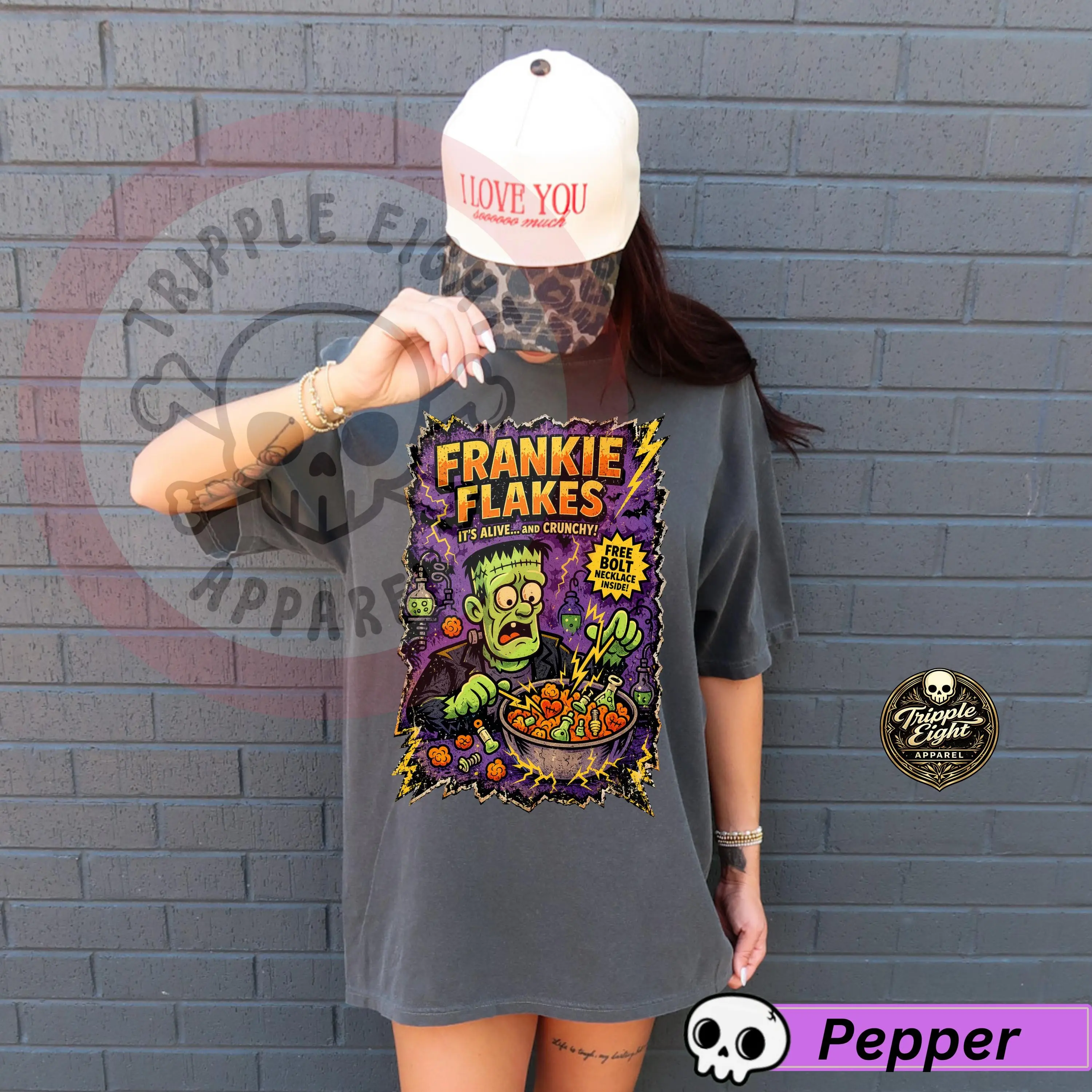 Comfort Colors Halloween Monster Cereal T-Shirt, Vintage Retro Horror Breakfast Graphic Tee - photo 5