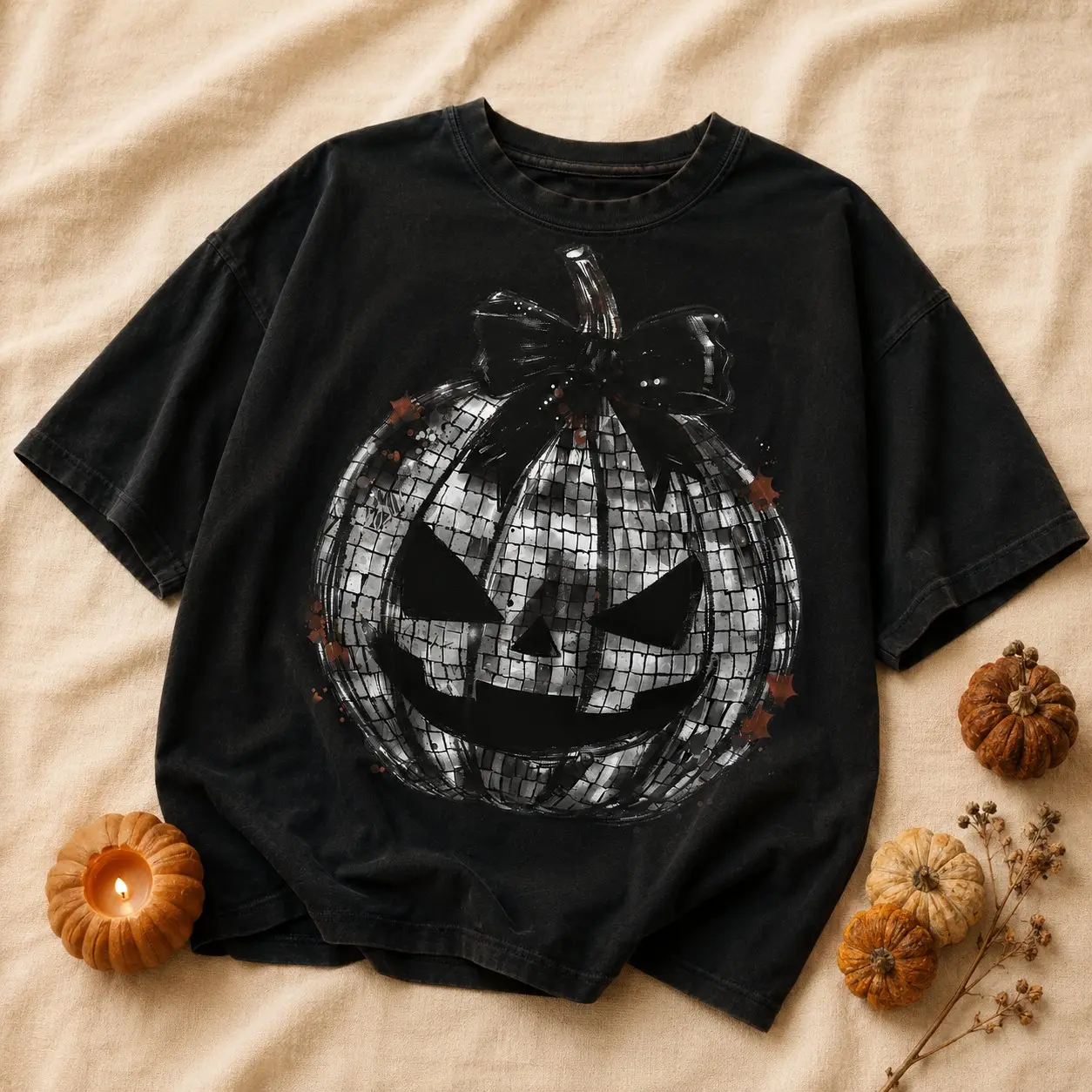 Comfort Colors Halloween Pumpkin T-Shirt, Spooky Season Graphic Tee, Cute Fall Patch Top