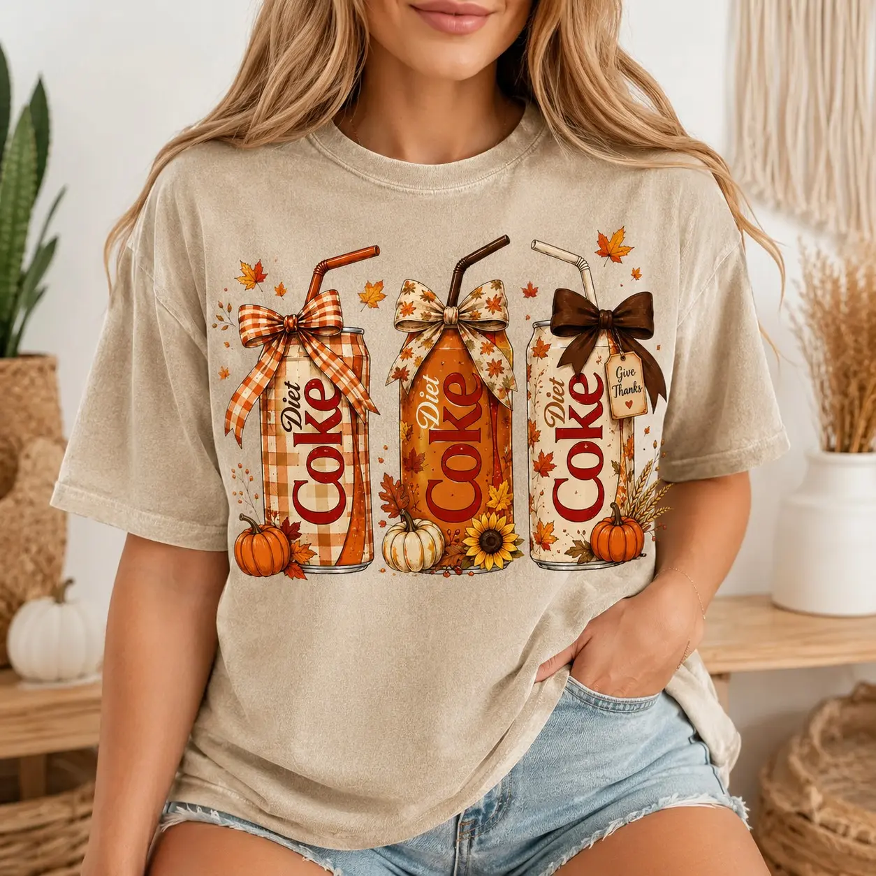 Comfort Colors Halloween Soda Can Graphic Tee, Spooky Pumpkin Drink Shirt, Cute Fall Sublimation Gift
