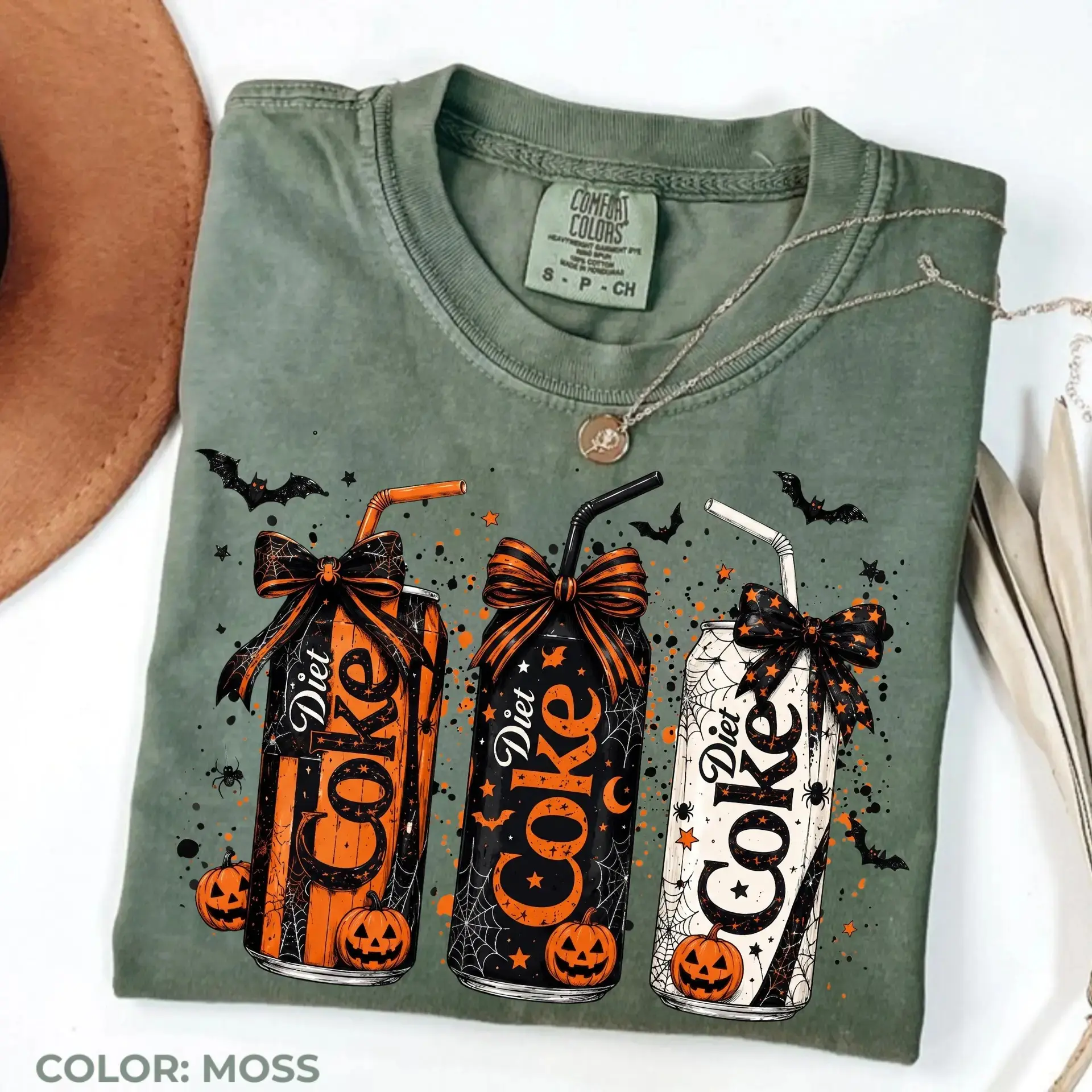 Comfort Colors Halloween Soda Can Shirt, Spooky Drink Pumpkin Tee, Cute Fall Season Graphic Top