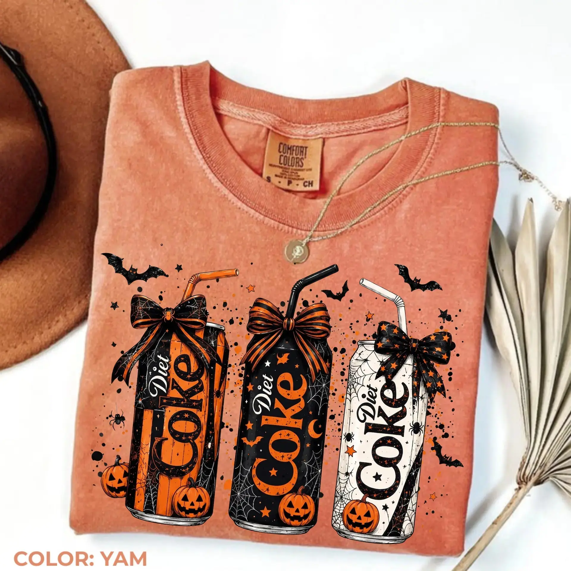 Comfort Colors Halloween Soda Can Shirt, Spooky Drink Pumpkin Tee, Cute Fall Season Graphic Top - photo 4