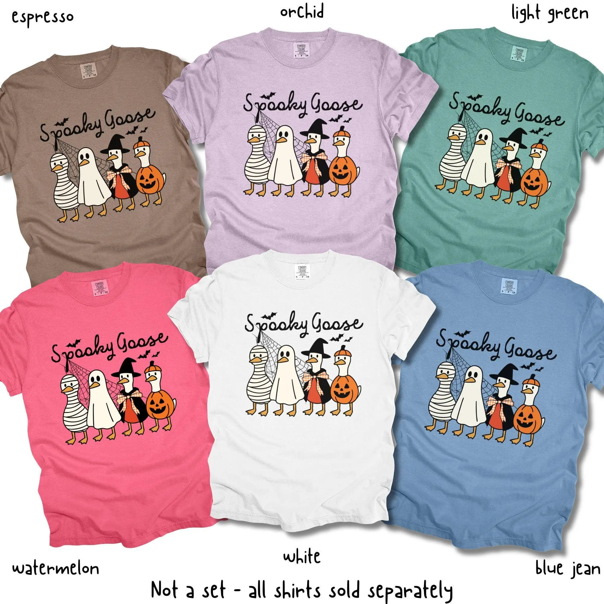 Comfort Colors Halloween Spooky Goose Shirt, Silly Funny Costume Graphic Tee - photo 4