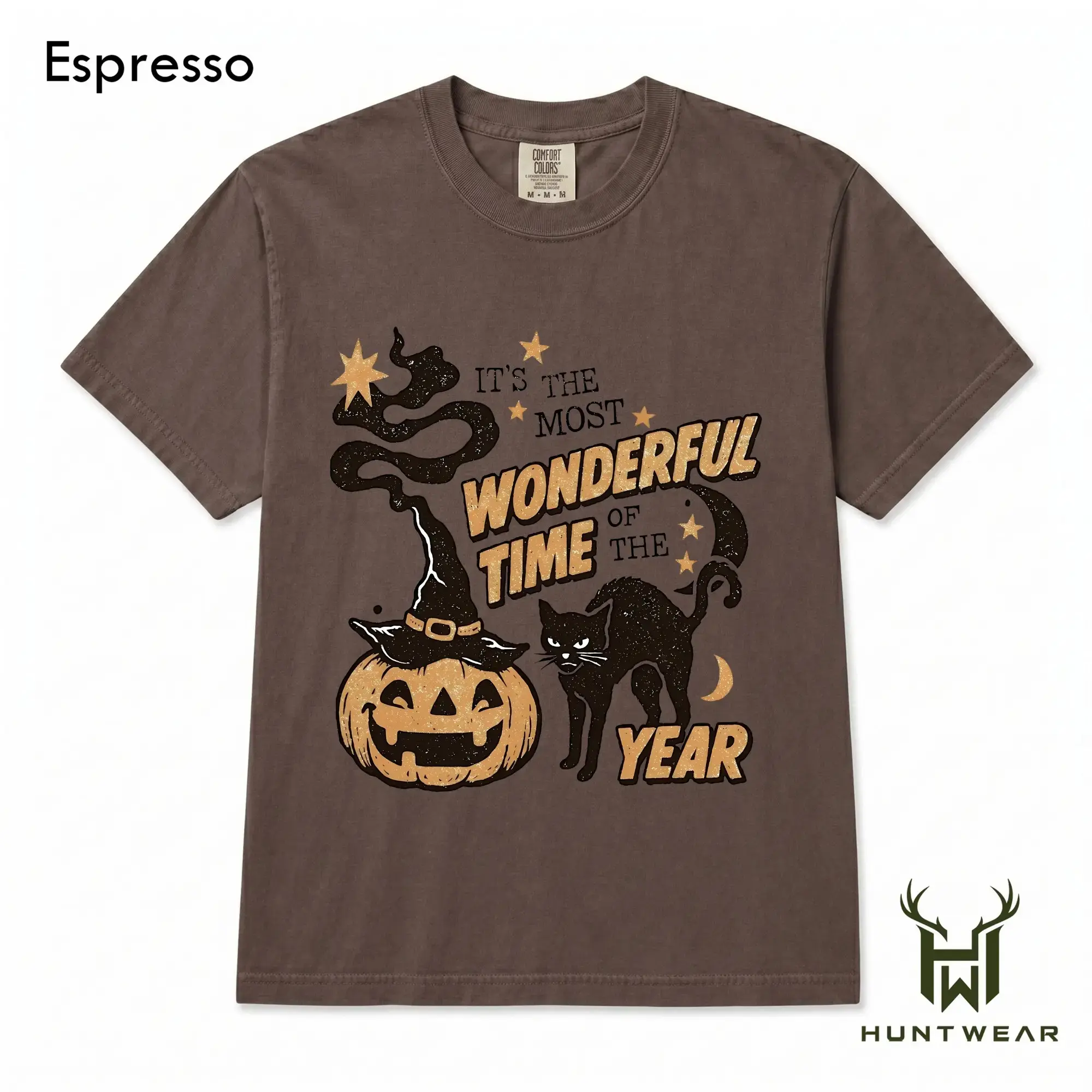 Comfort Colors Most Wonderful Time of the Year Halloween Sweatshirt, Vintage Black Cat Pumpkin Crewneck - photo 4