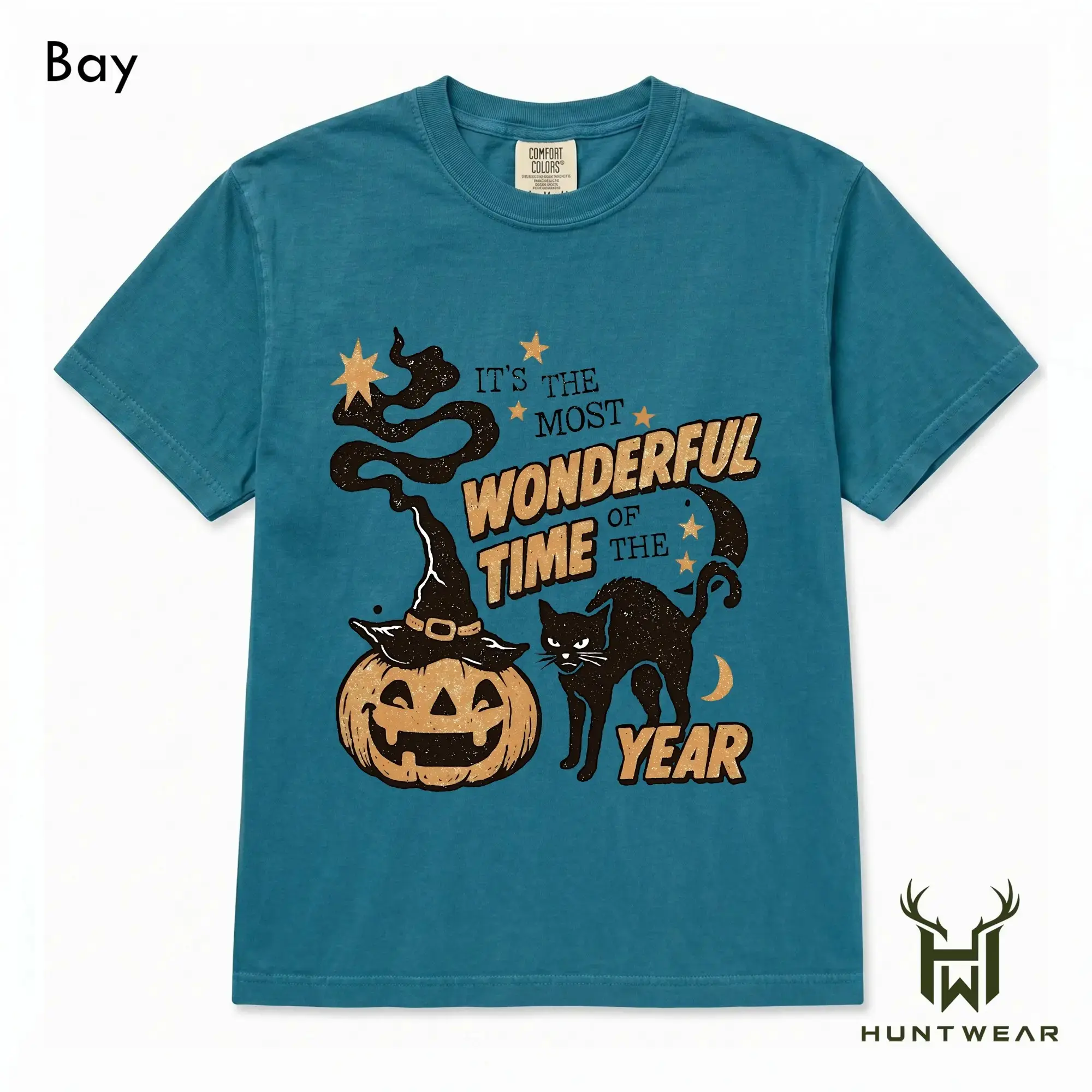 Comfort Colors Most Wonderful Time of the Year Halloween Sweatshirt, Vintage Black Cat Pumpkin Crewneck - photo 5