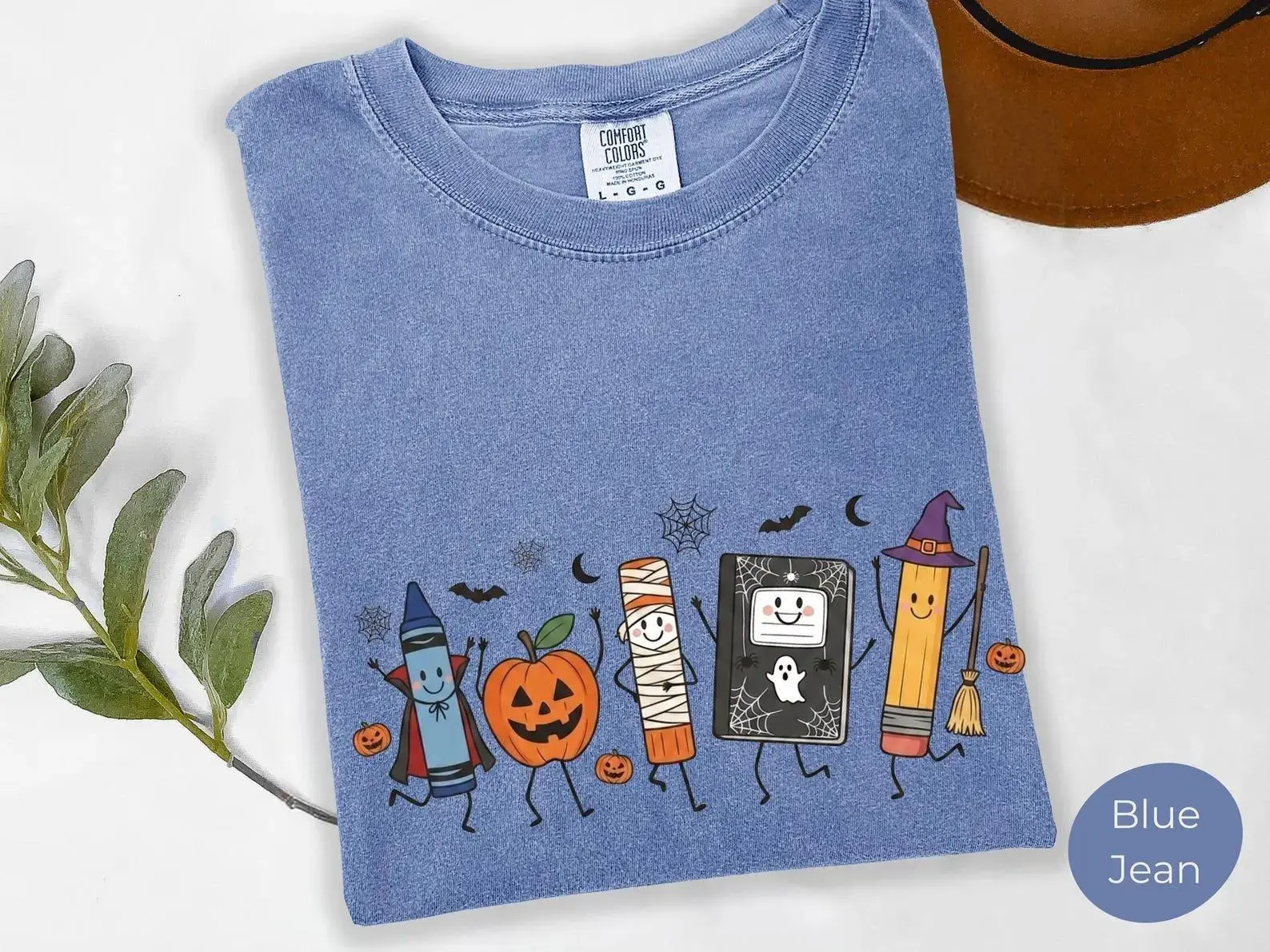 Comfort Colors Halloween Teacher Shirt, Funny Life Tee, Spooky Back To School Preschool Supplies Gift Top for Women