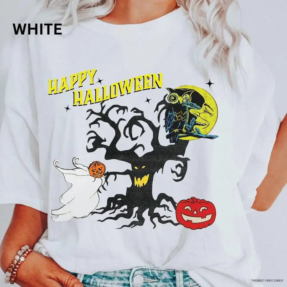 Comfort Colors Happy Halloween T-Shirt for Women, Wicked Spooky Season Graphic Tee - photo 5