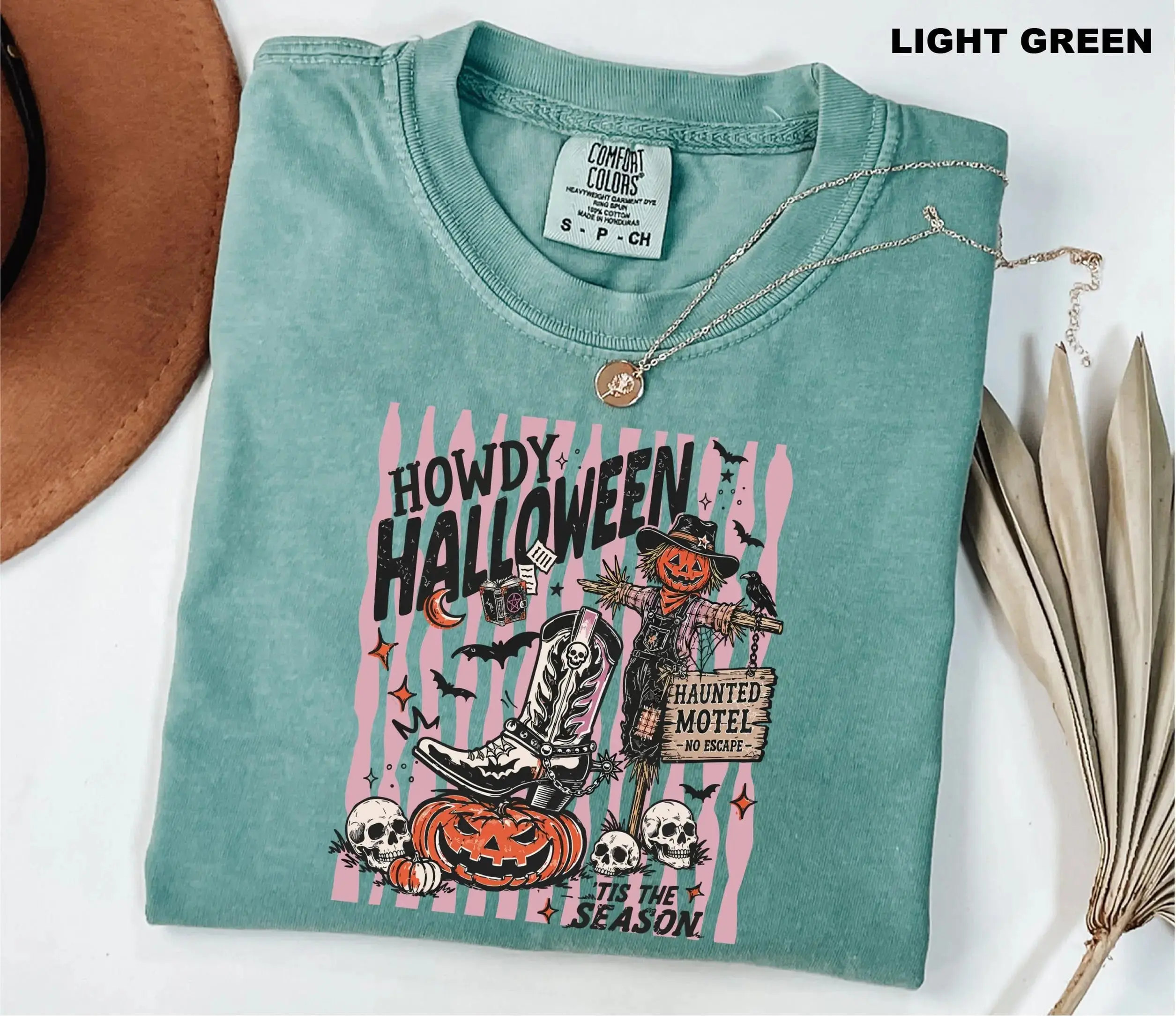 Comfort Colors Howdy Halloween Shirt for Women, Western Cowgirl Vintage Pumpkin Spooky Season Tee - photo 4