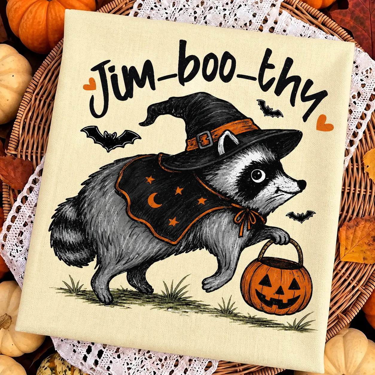Comfort Colors Jimothy Raccoon Shirt, Jim Boo Thy Halloween Meme Tee, Viral Trendy Graphic T-Shirt