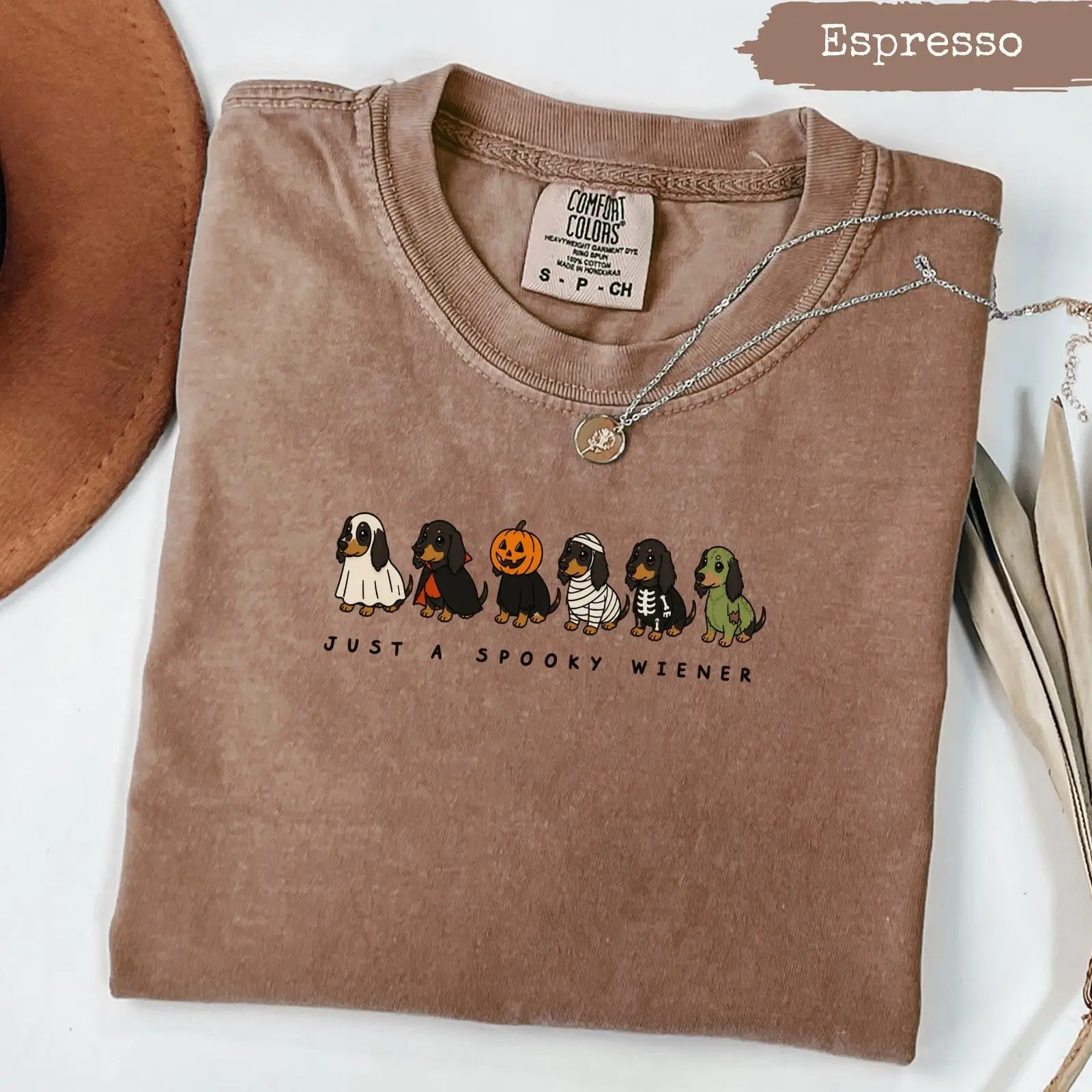 Comfort Colors Just A Spooky Dog Breeds Halloween Shirt, Funny Cute Dog Mom Lover Graphic Tee - photo 3