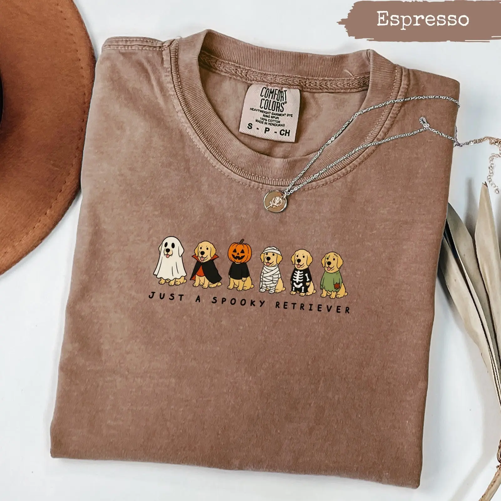 Comfort Colors Just A Spooky Dog Breeds Halloween Shirt, Funny Cute Dog Mom Lover Graphic Tee - photo 4