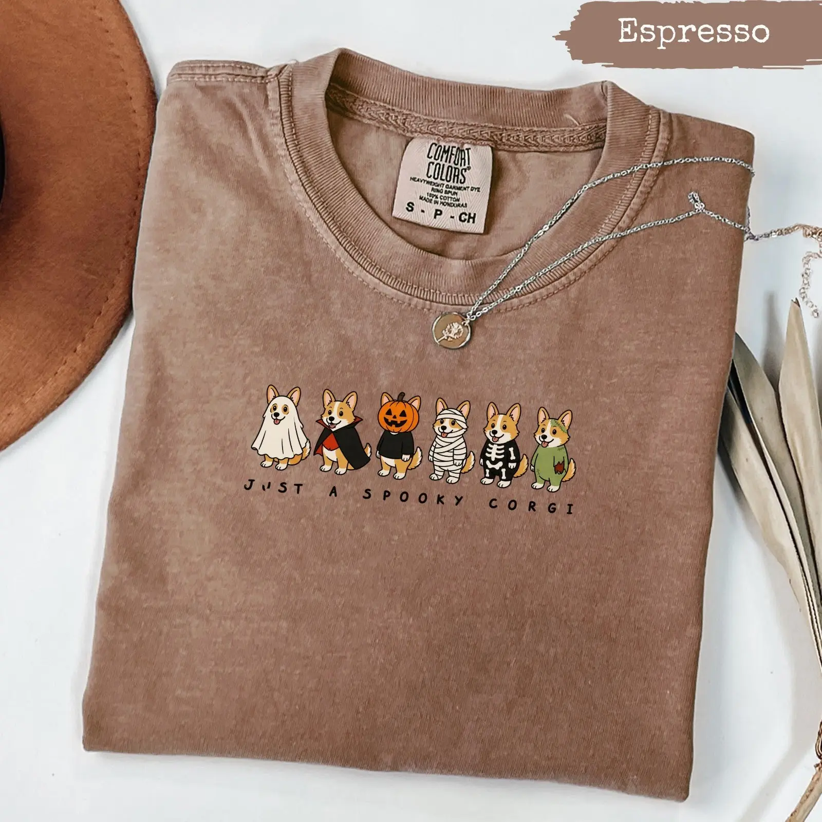 Comfort Colors Just A Spooky Dog Breeds Halloween Shirt, Funny Cute Dog Mom Lover Graphic Tee - photo 5