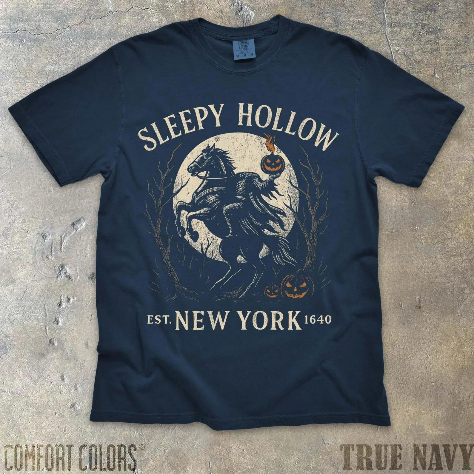 Comfort Colors Legend of Sleepy Hollow Halloween Shirt, Retro Horror Bookish Headless Horseman Ichabod Crane Tee - photo 5