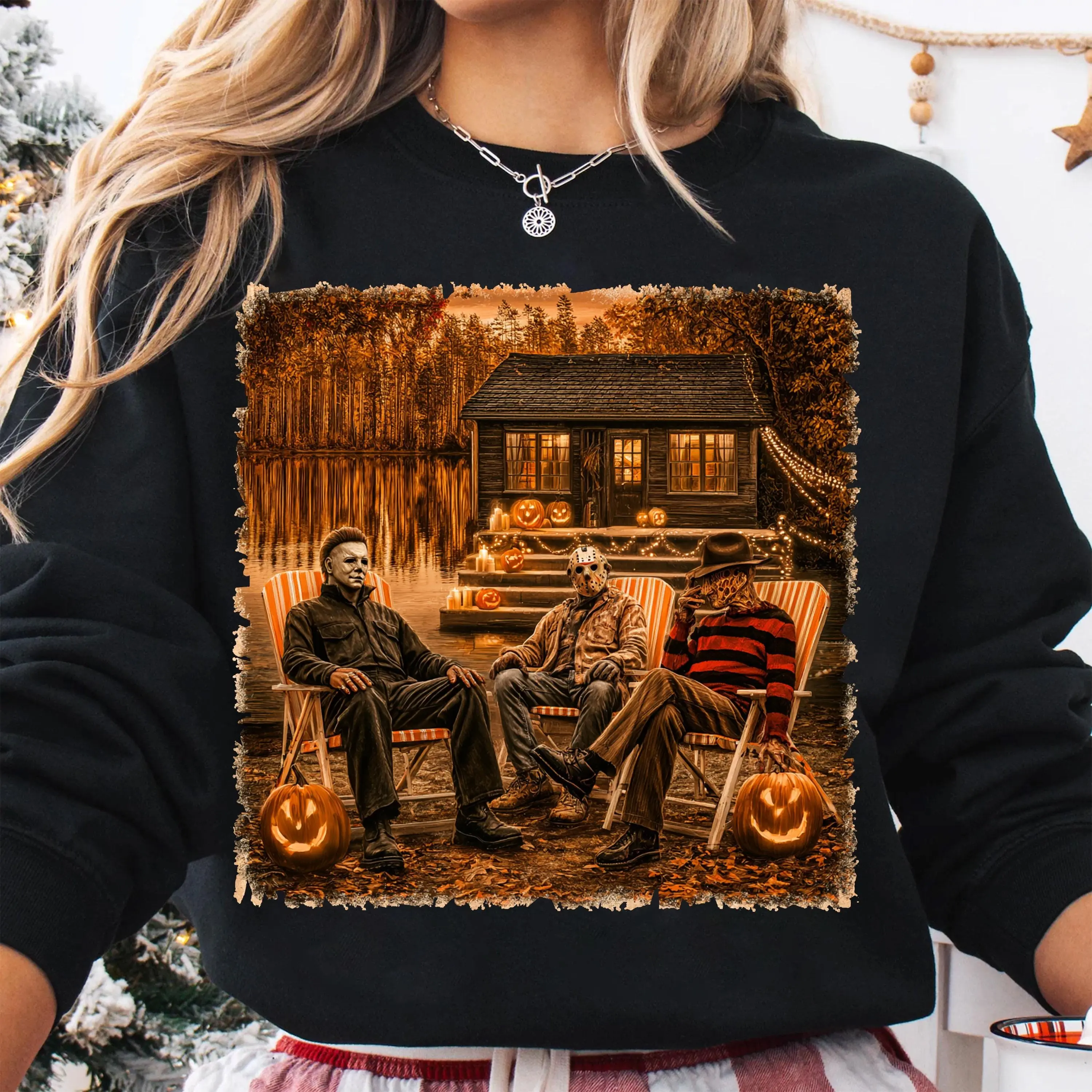 Comfort Colors Mentally I Am Here Halloween Shirt, Funny Horror Retro Summerween Skeleton Ghost Spooky Tee - photo 3