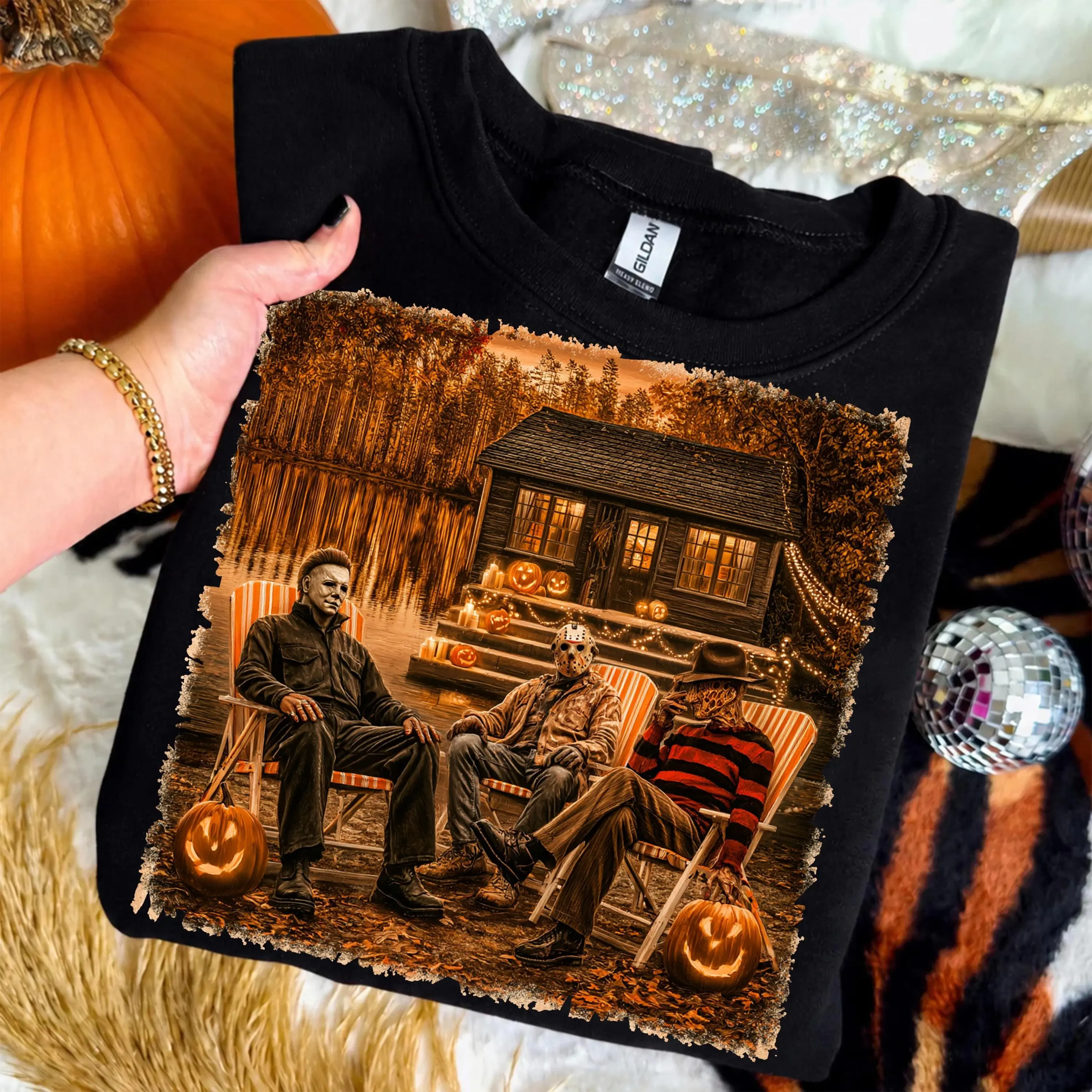 Comfort Colors Mentally I Am Here Halloween Shirt, Funny Horror Retro Summerween Skeleton Ghost Spooky Tee - photo 4