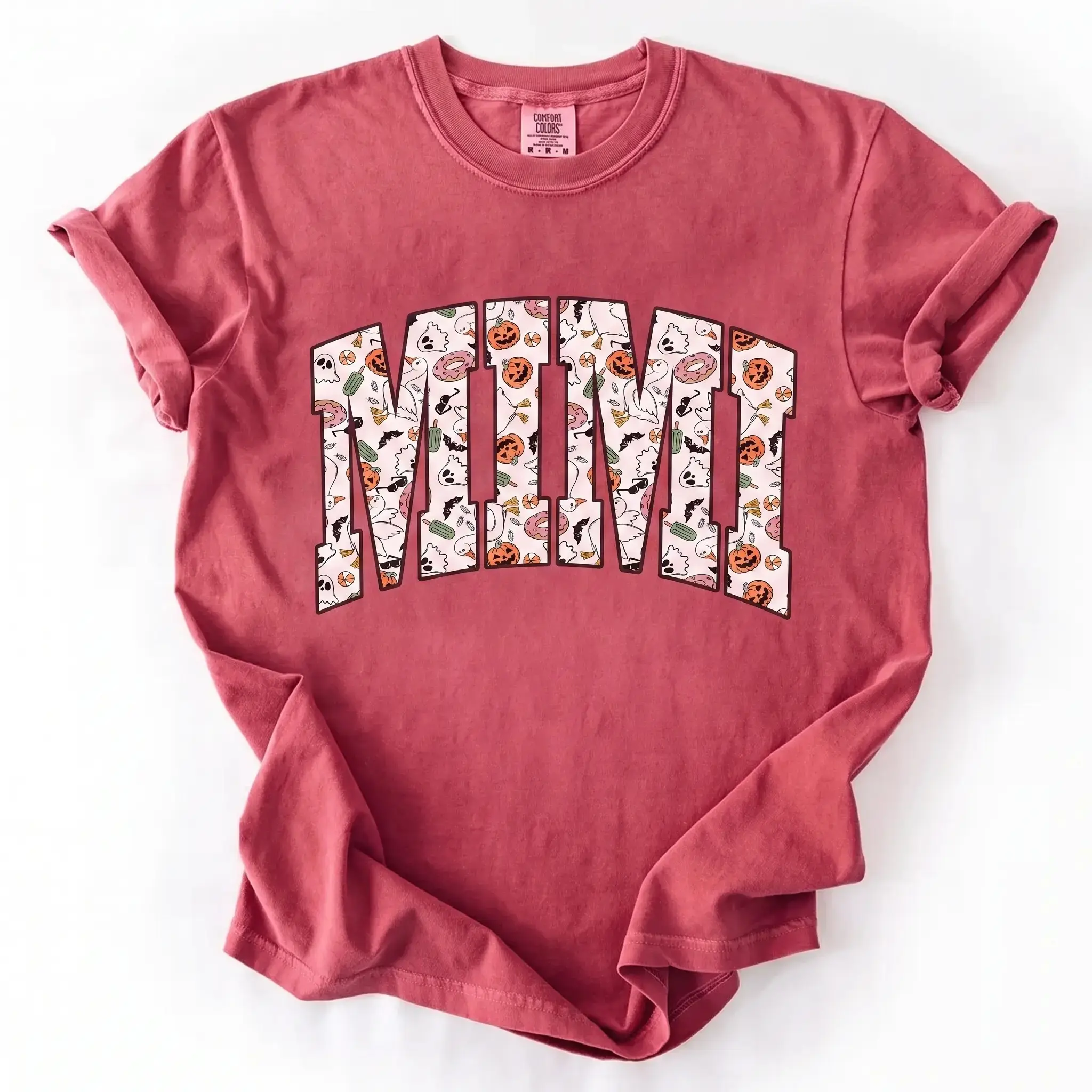 Comfort Colors Mimi Halloween Shirt, Spooky Mama Mom Pumpkin Tee, Funny Silly Goose Graphic Top - photo 2