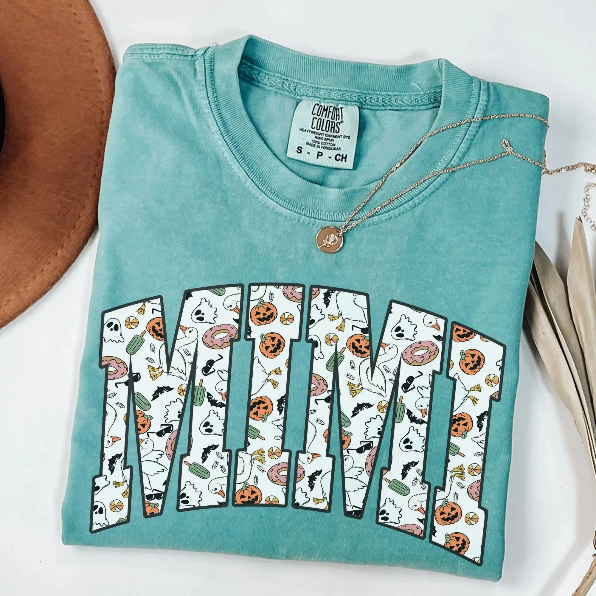 Comfort Colors Mimi Halloween Shirt, Spooky Mama Mom Pumpkin Tee, Funny Silly Goose Graphic Top - photo 3