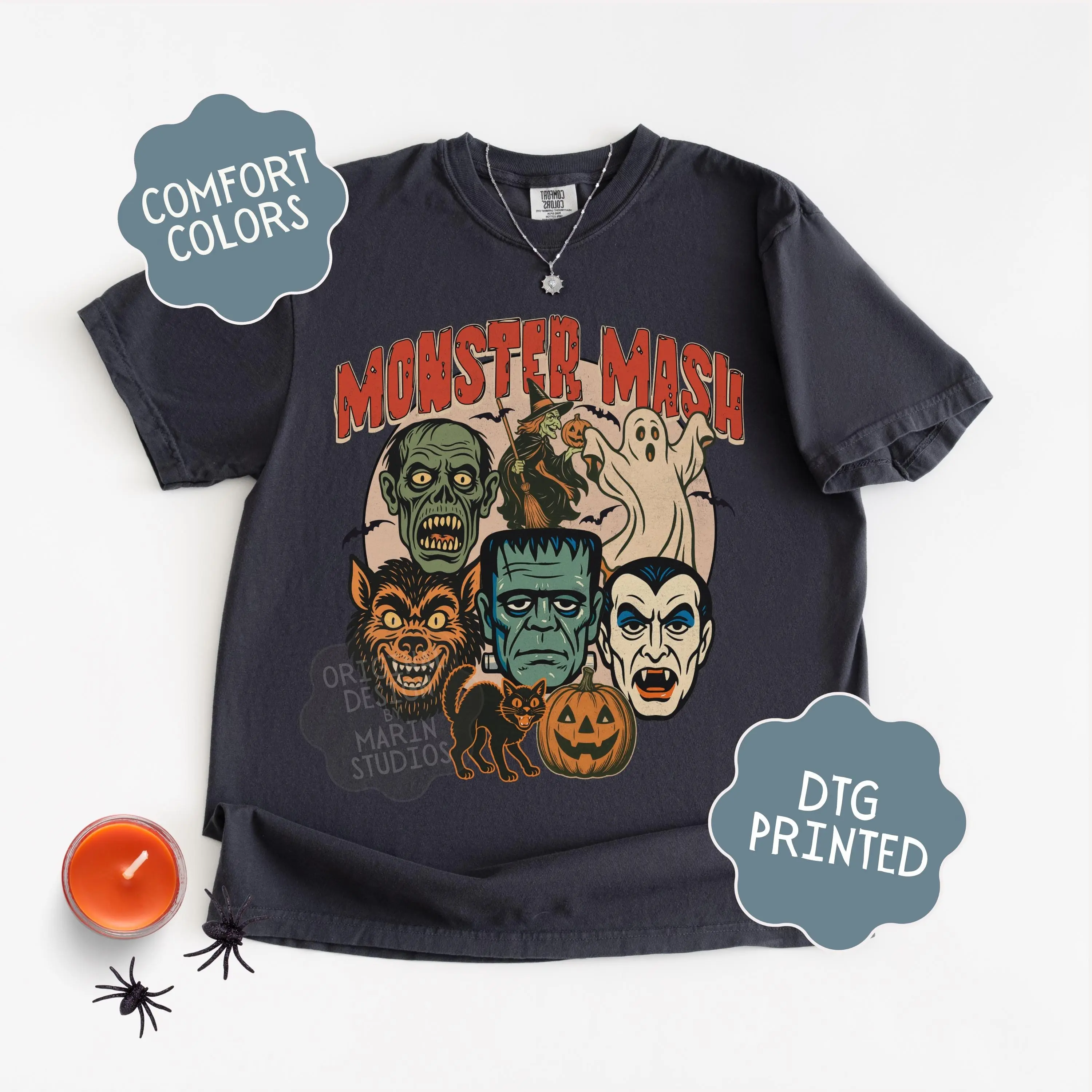 Comfort Colors Monster Mash Shirt: Retro Halloween Spooky Season Tee - photo 2