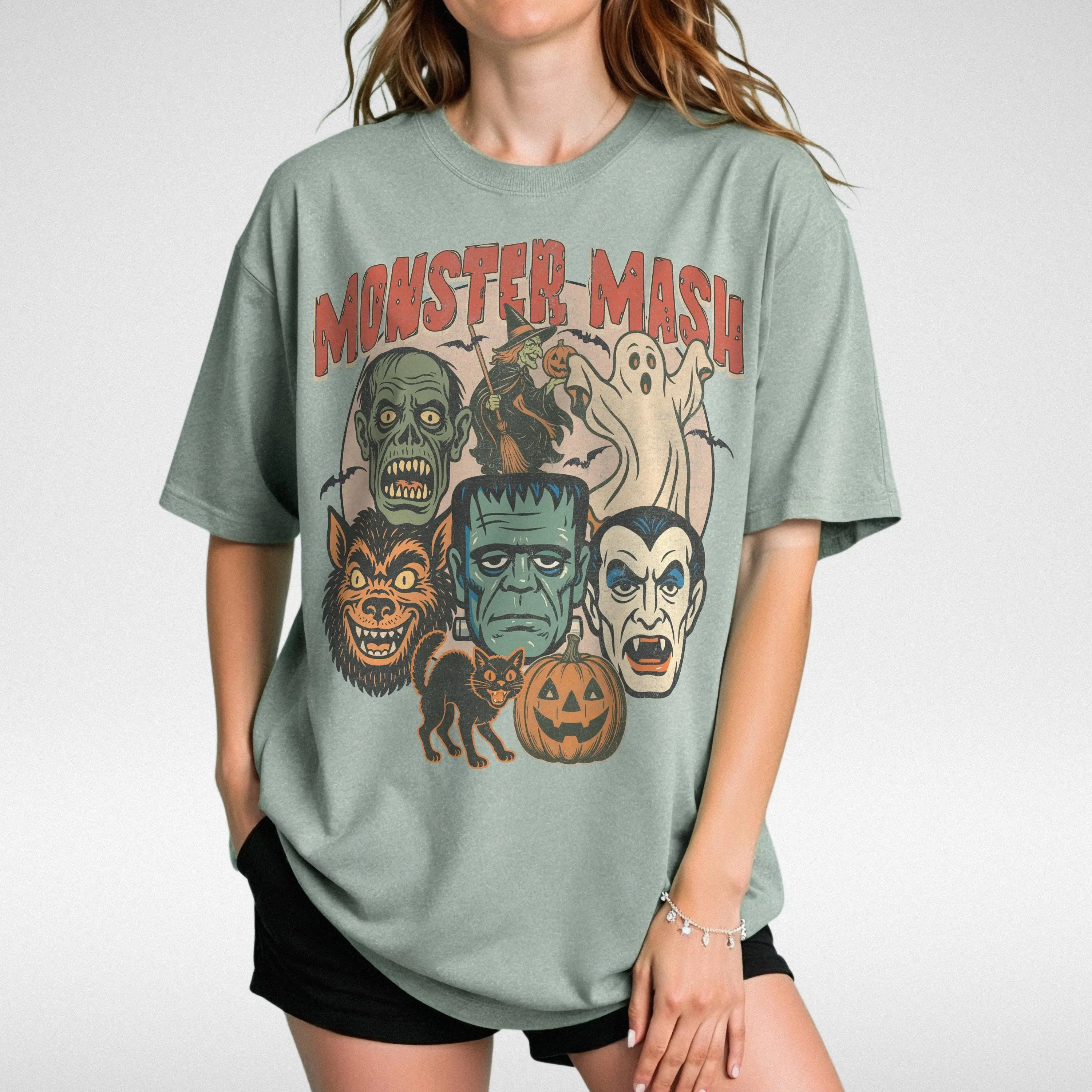 Comfort Colors Monster Mash Shirt: Retro Halloween Spooky Season Tee - photo 4