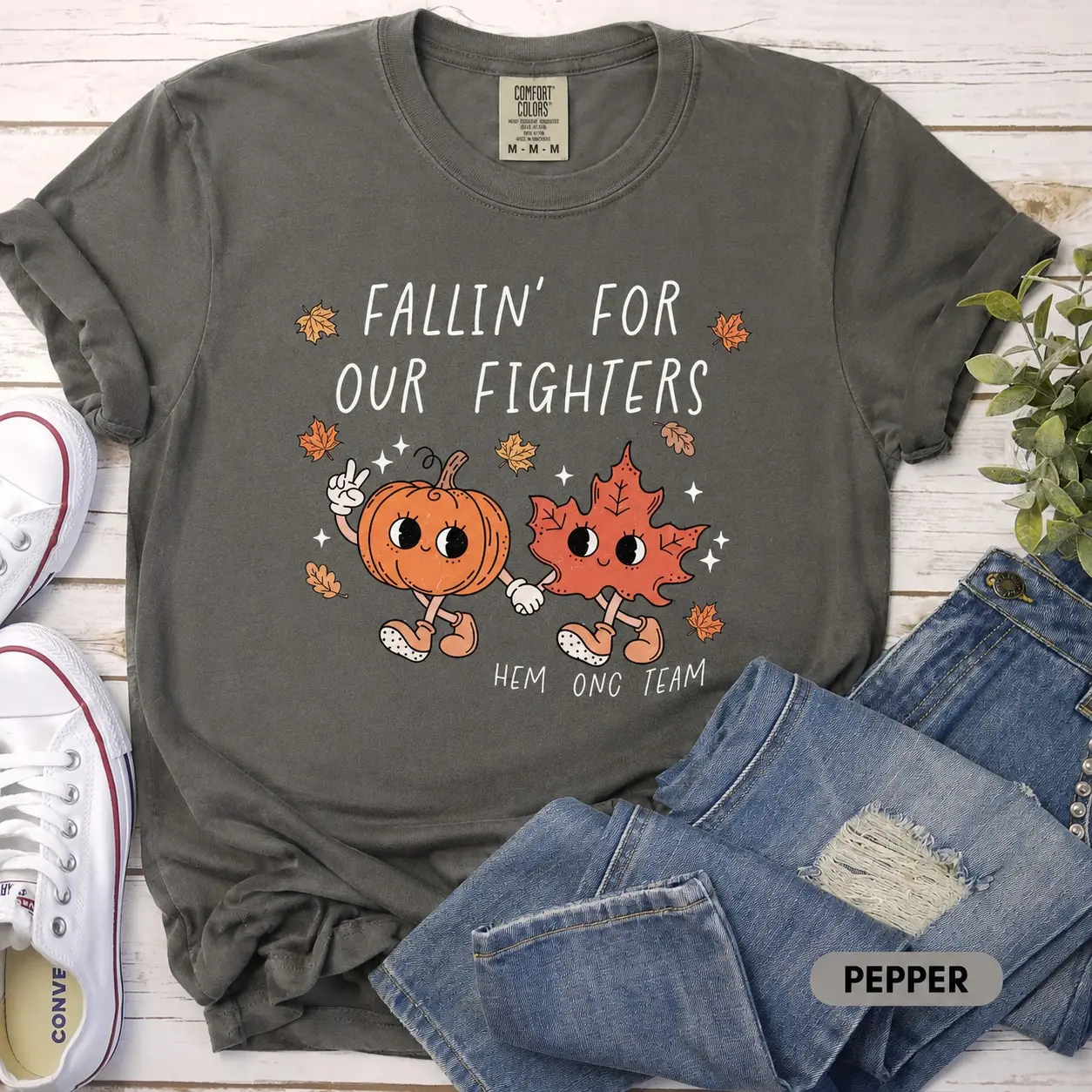 Comfort Colors Nurse Halloween T-Shirt - Peds Hematology Oncology Team Shirt, Gift for Hem Onc Nurses