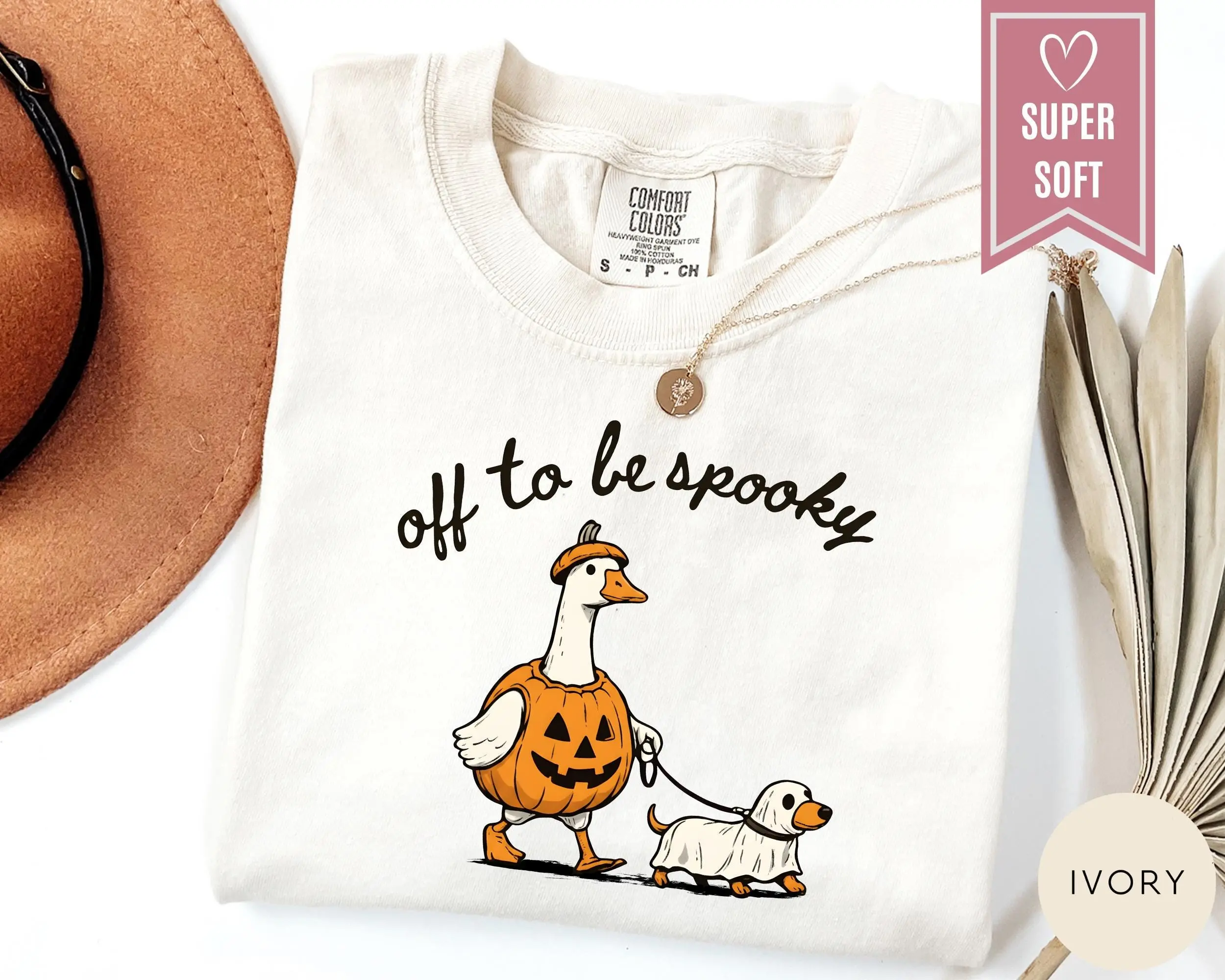 Comfort Colors Off To Be Spooky Shirt, Funny Ghost Goose Dachshund Dog Tee, Halloween Season Lover Gift Top - photo 3