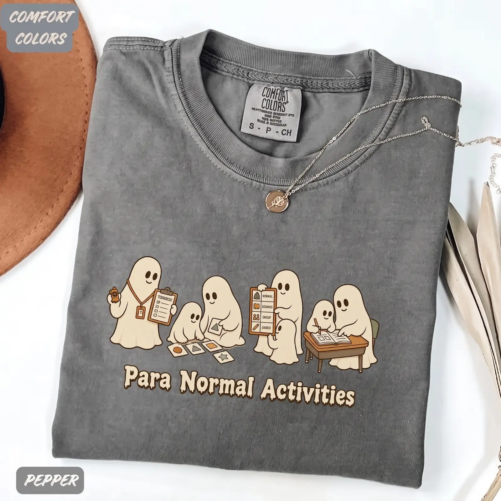 Comfort Colors Para Normal Activities T-Shirt, Paraprofessional Halloween Teacher Aide Routine Tee, SpEd RBT Gift - photo 4