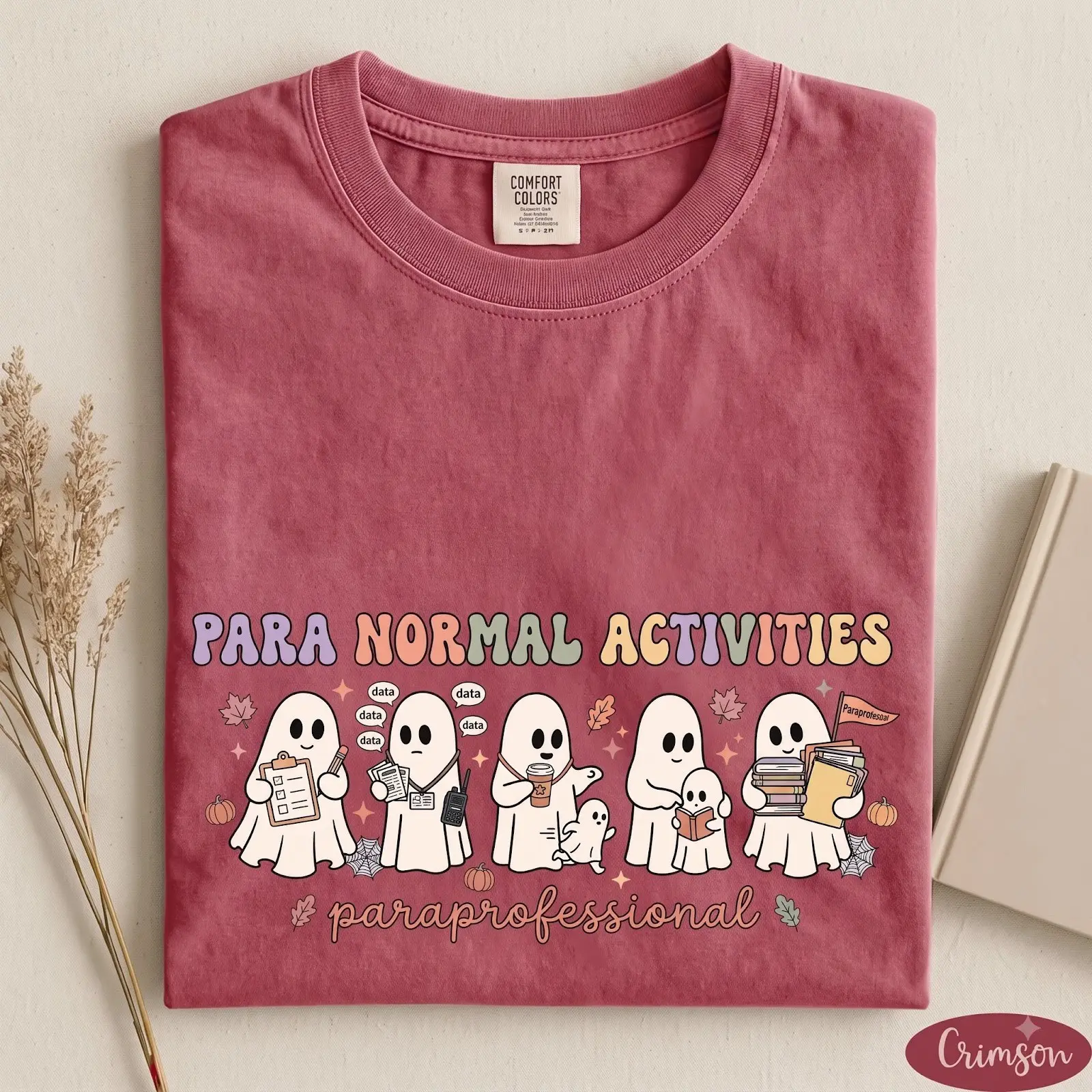 Comfort Colors Para Normal Activities Paraprofessional Halloween Teacher Shirt, SpEd RBT Aide Routine Tee - photo 4