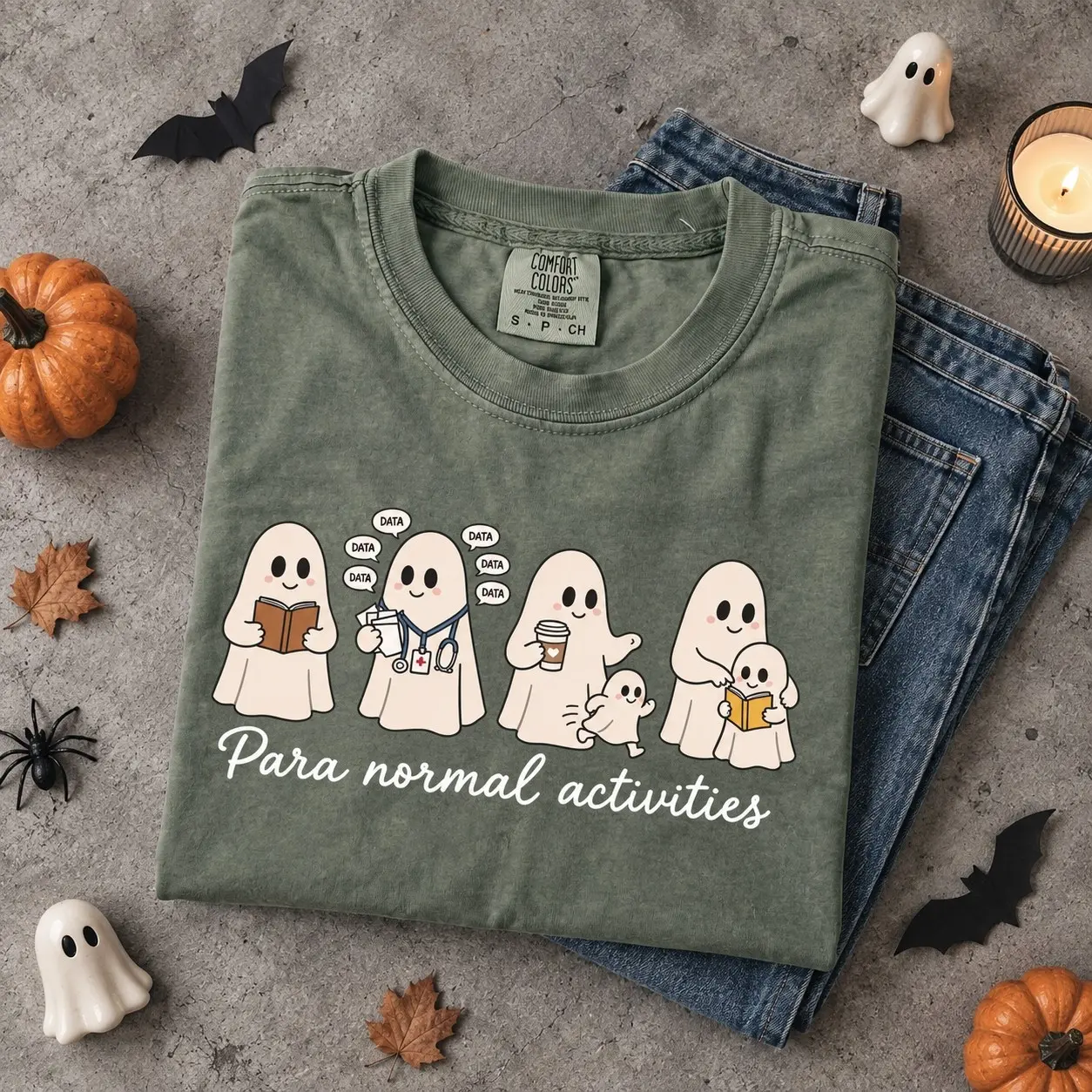 Comfort Colors Paraprofessional Halloween Teacher Shirt, Para Normal Activities Fall Tee, Aide Assistant Gift