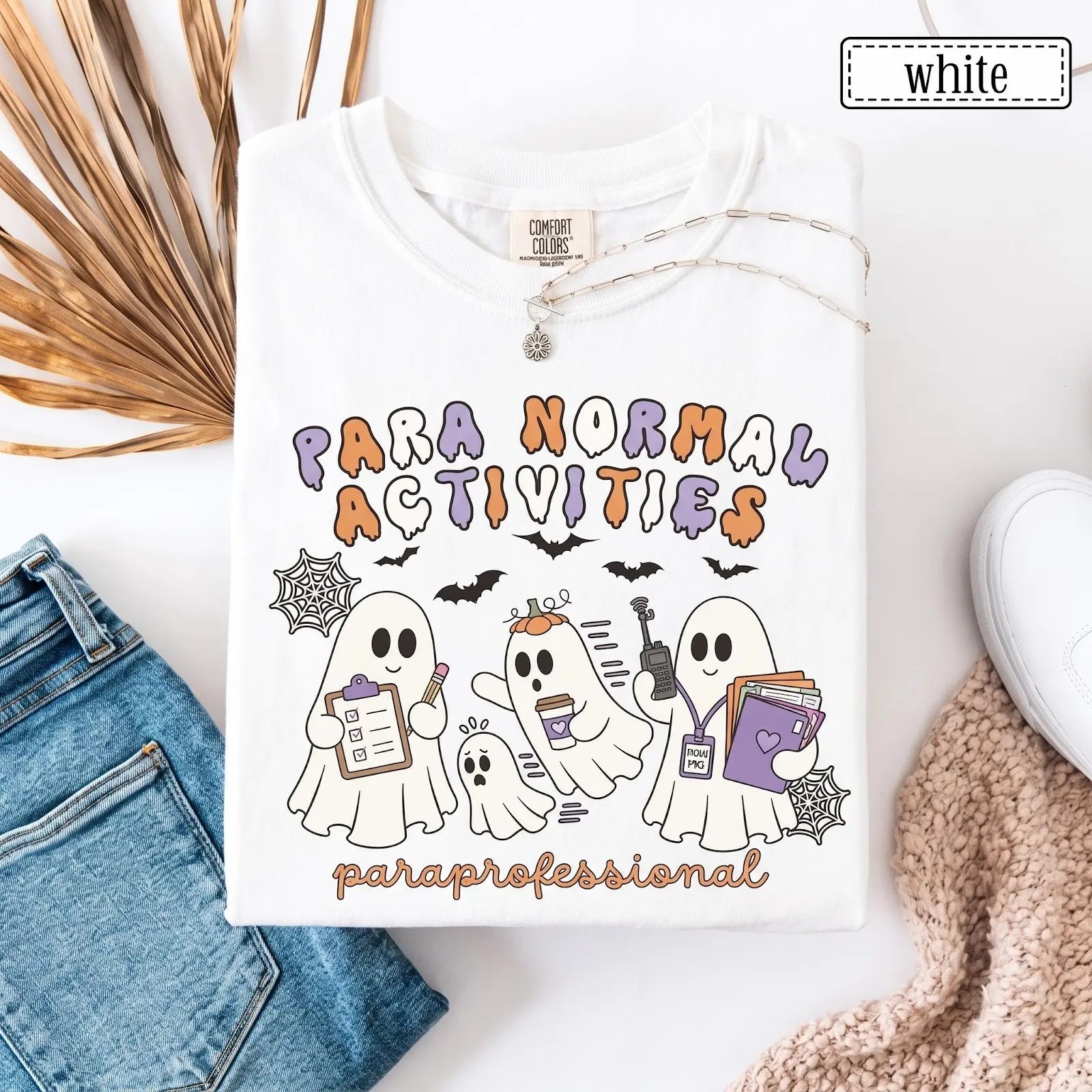 Comfort Colors Paraprofessional Halloween Shirt, Para Normal Activities Tee, Teacher Aide Assistant Fall Gift - photo 5