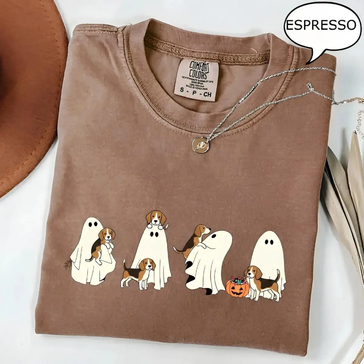 Comfort Colors Personalized Ghost Dog Halloween T-Shirt, Custom Boo Festival Shirt, 90s Meme Style Tee - photo 3