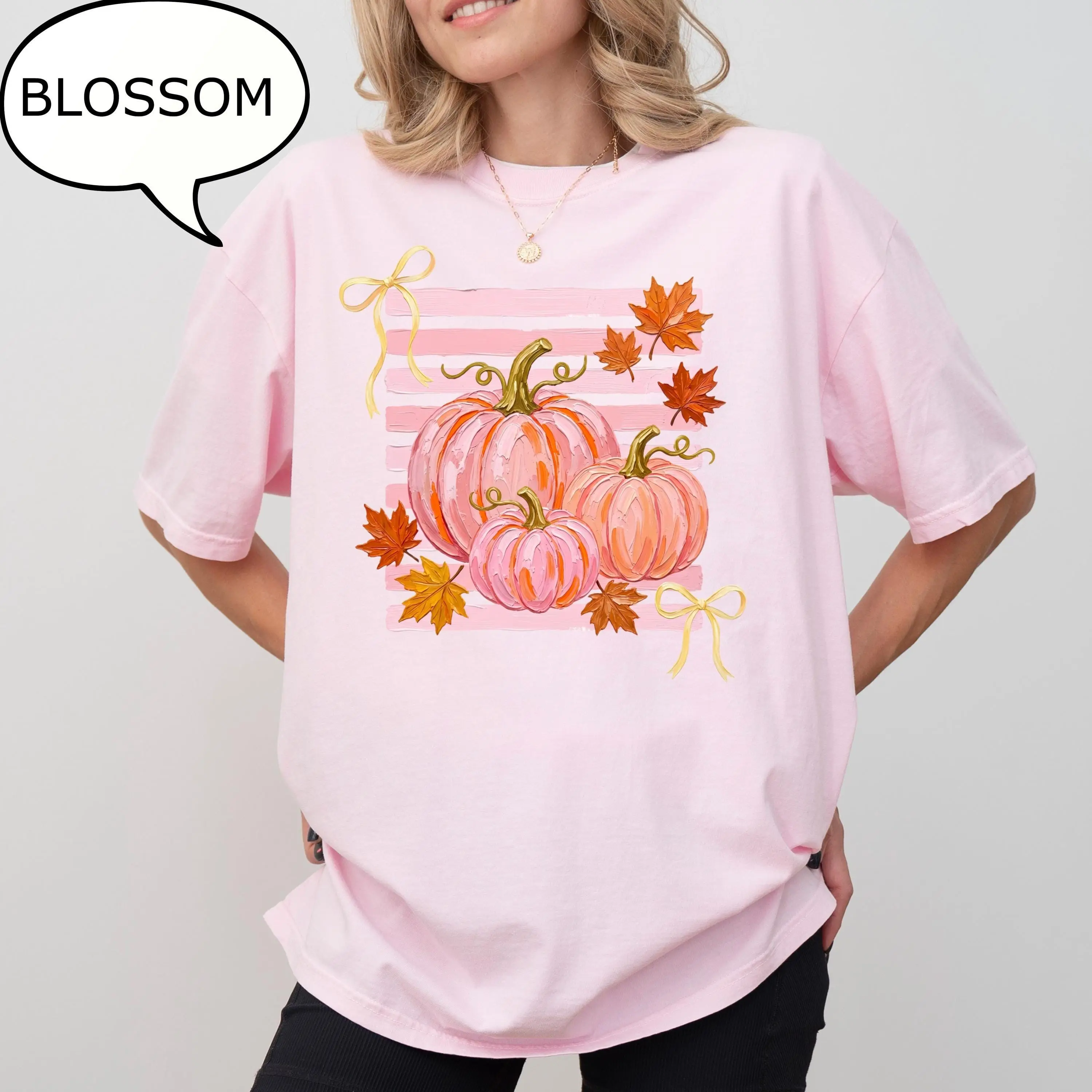 Comfort Colors Preppy Fall Pumpkin T-Shirt, Happy Season Graphic Tee, Cute Autumn Gift