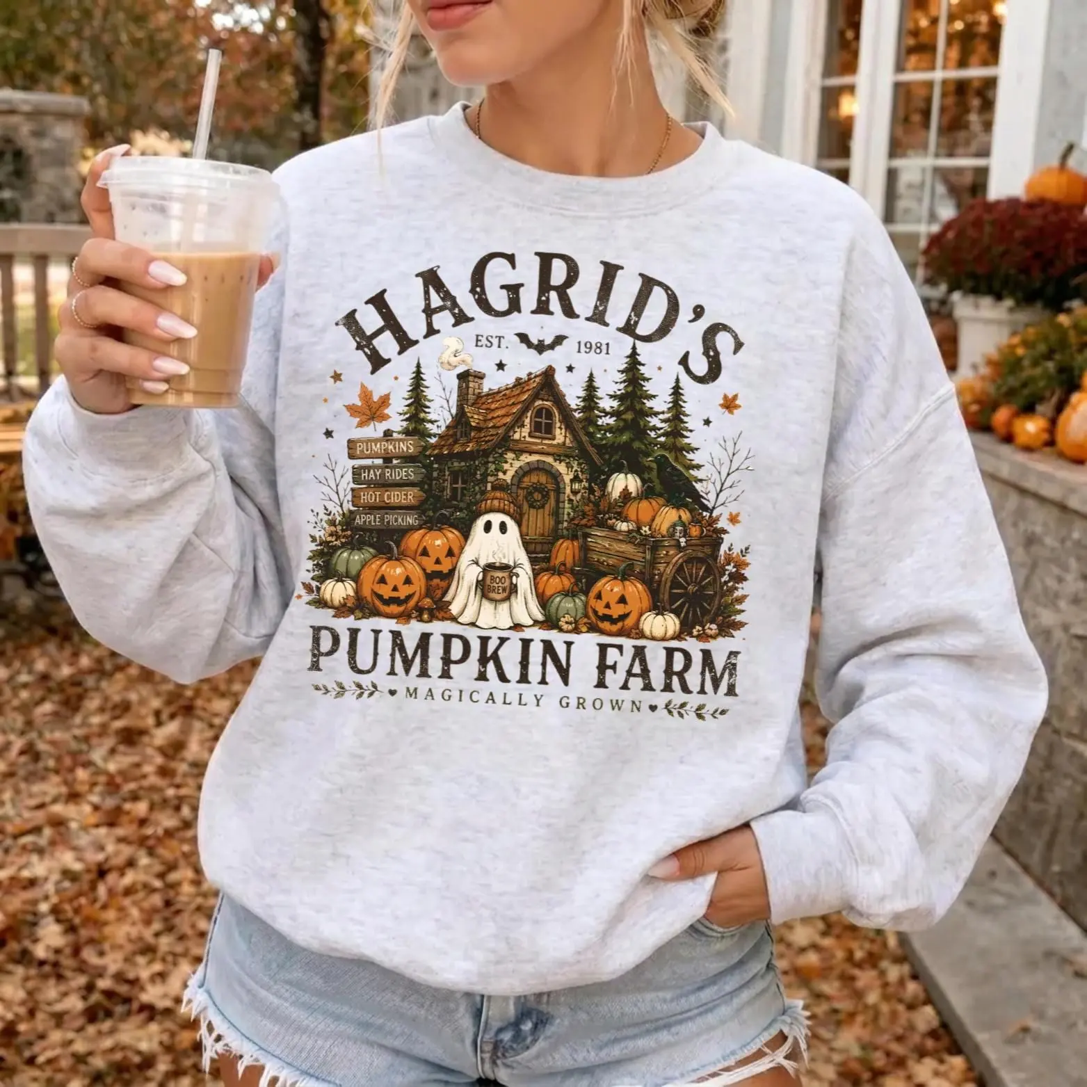 Comfort Colors Pumpkin Patch Shirt and Sweatshirt, Cozy Fall Crewneck Pullover, Halloween Farm Gift