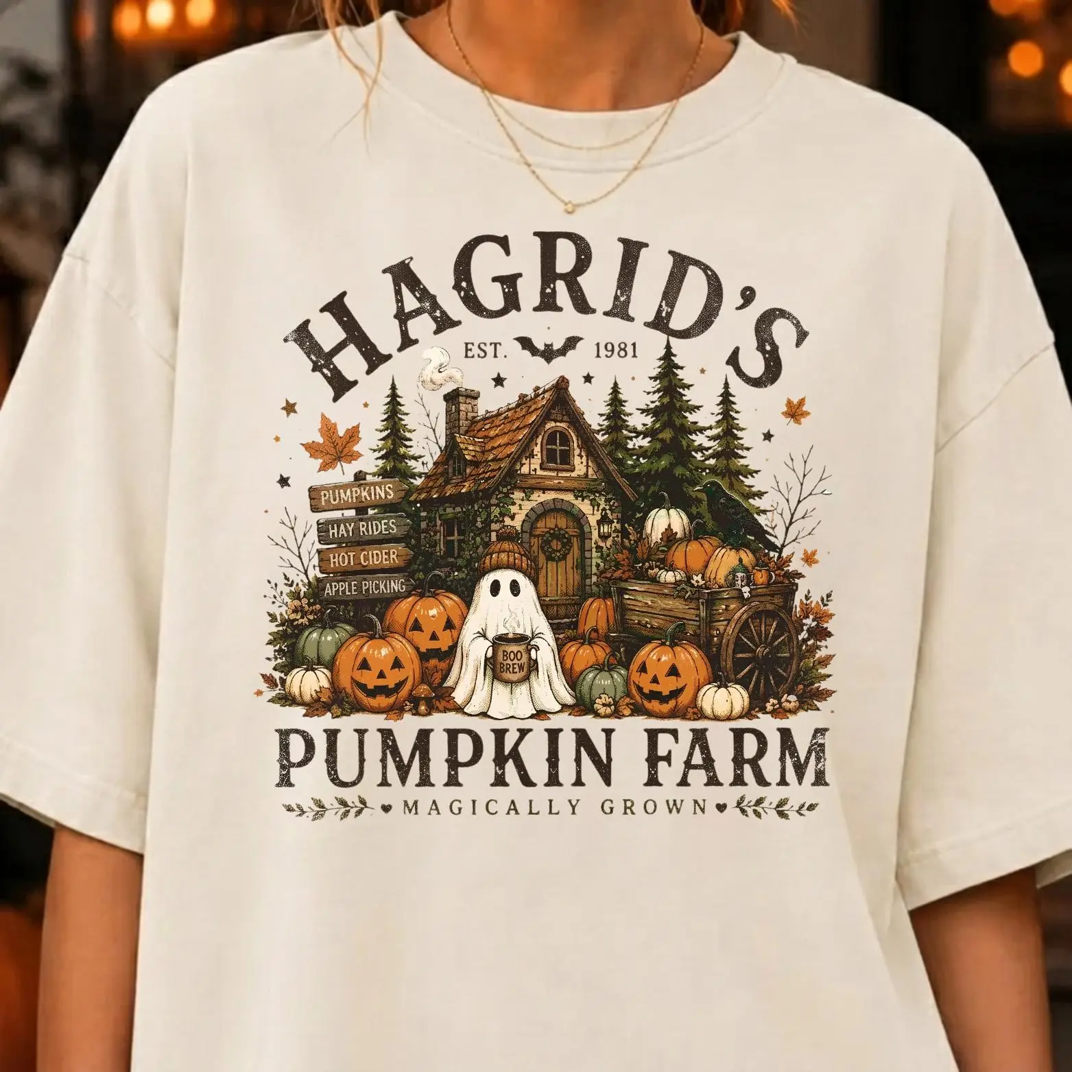 Comfort Colors Pumpkin Patch Shirt and Sweatshirt, Cozy Fall Crewneck Pullover, Halloween Farm Gift - photo 4