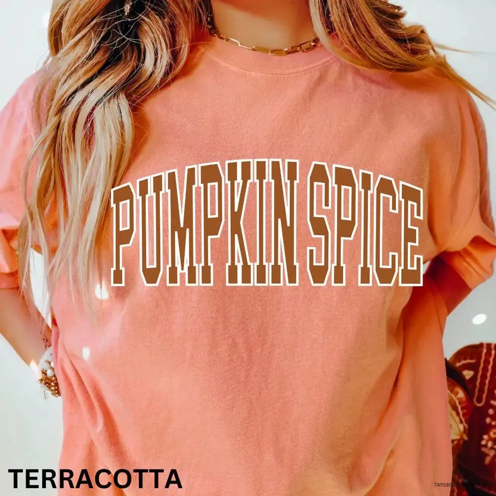 Comfort Colors Pumpkin Spice Shirt for Women, Spooky Skeleton Halloween Tee, Cute Fall Autumn Graphic Top Gift - photo 4