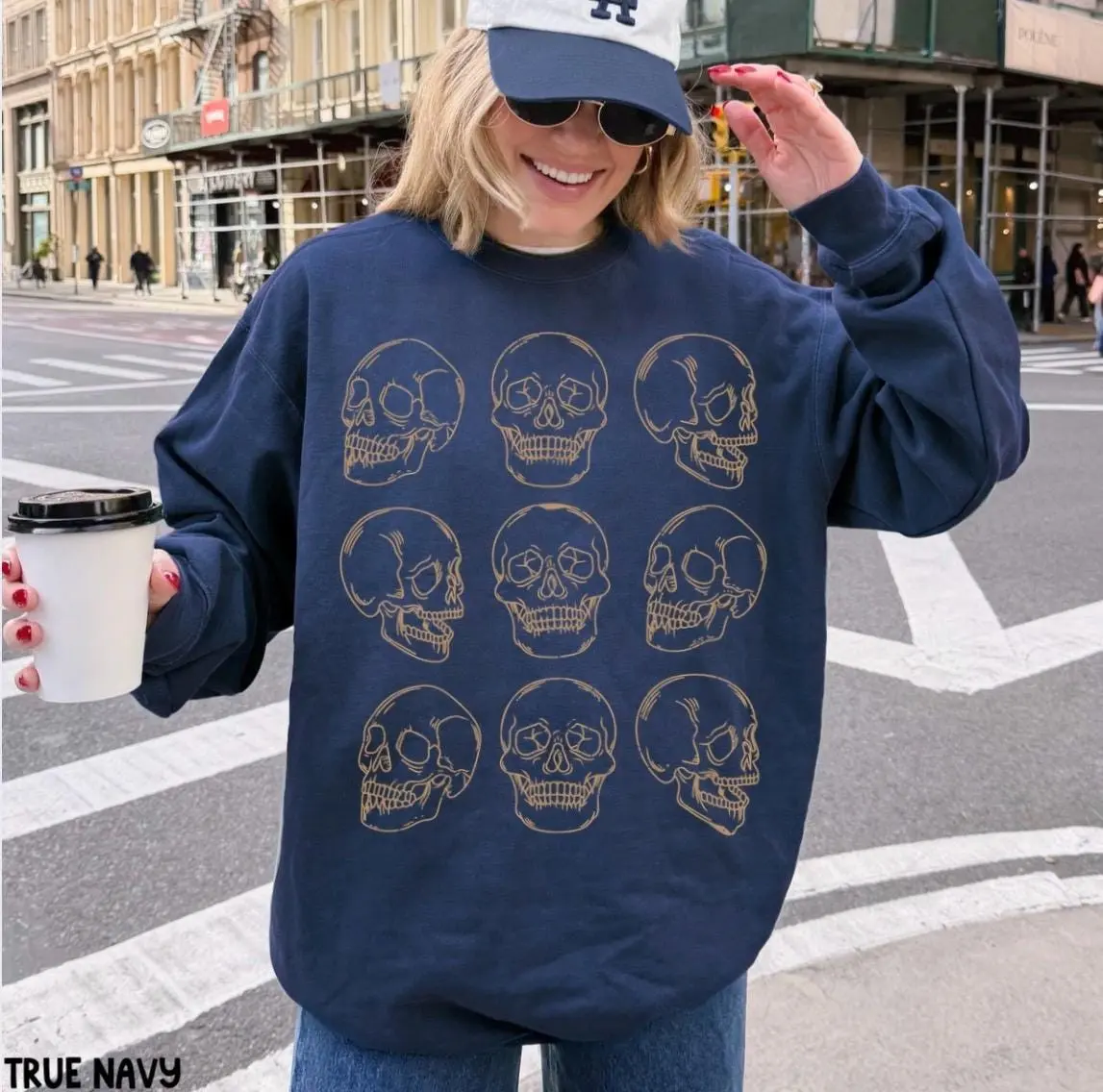 Comfort Colors Pumpkin Jack O Lantern Sweatshirt, Halloween Trick Or Treat Spooky Season Fall Sweater - photo 3