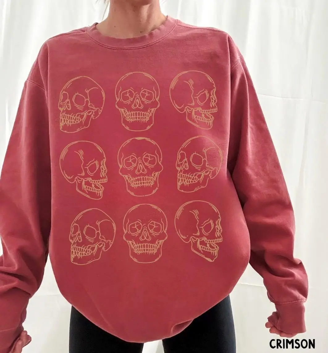 Comfort Colors Pumpkin Jack O Lantern Sweatshirt, Halloween Trick Or Treat Spooky Season Fall Sweater - photo 4