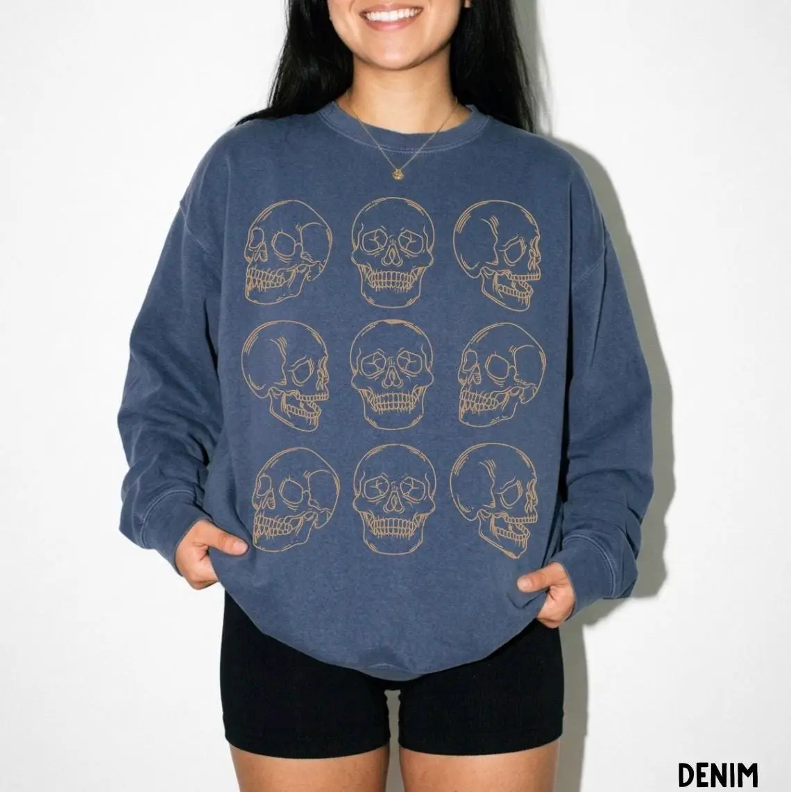 Comfort Colors Pumpkin Jack O Lantern Sweatshirt, Halloween Trick Or Treat Spooky Season Fall Sweater - photo 5