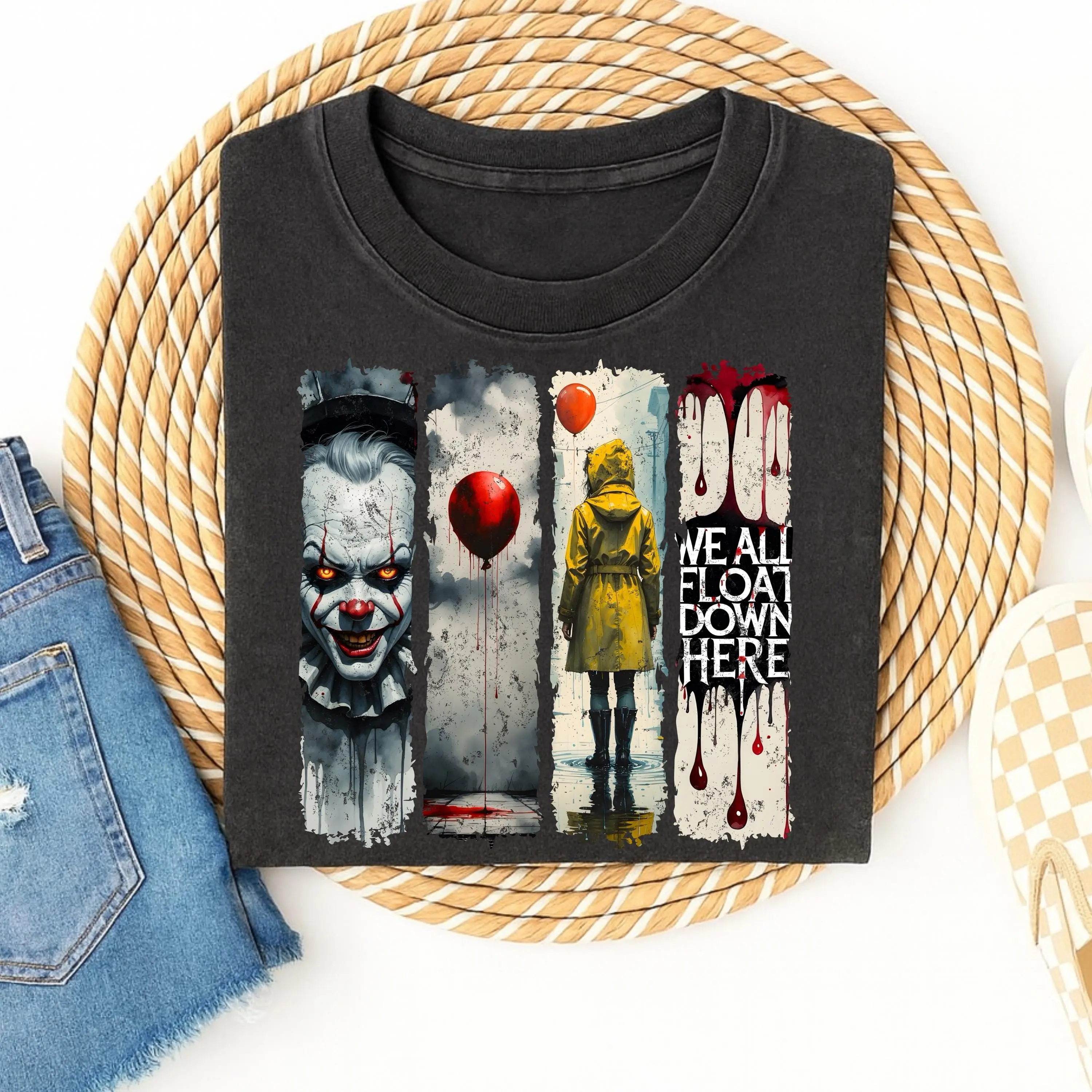 Comfort Colors Retro Halloween T-Shirt, Vintage Horror Graphic Design Tee, Spooky Season Gift
