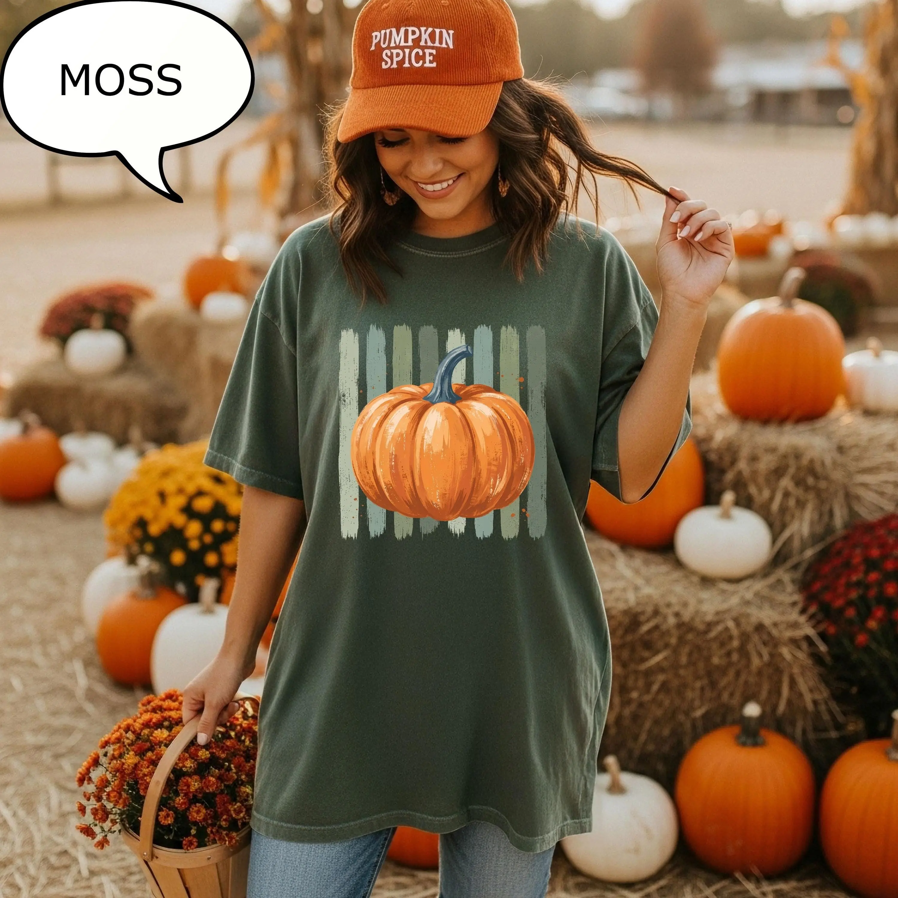 Comfort Colors Retro Pumpkin T-Shirt, Fall Season Graphic Tee, Cozy Autumn Gift for Women - photo 4