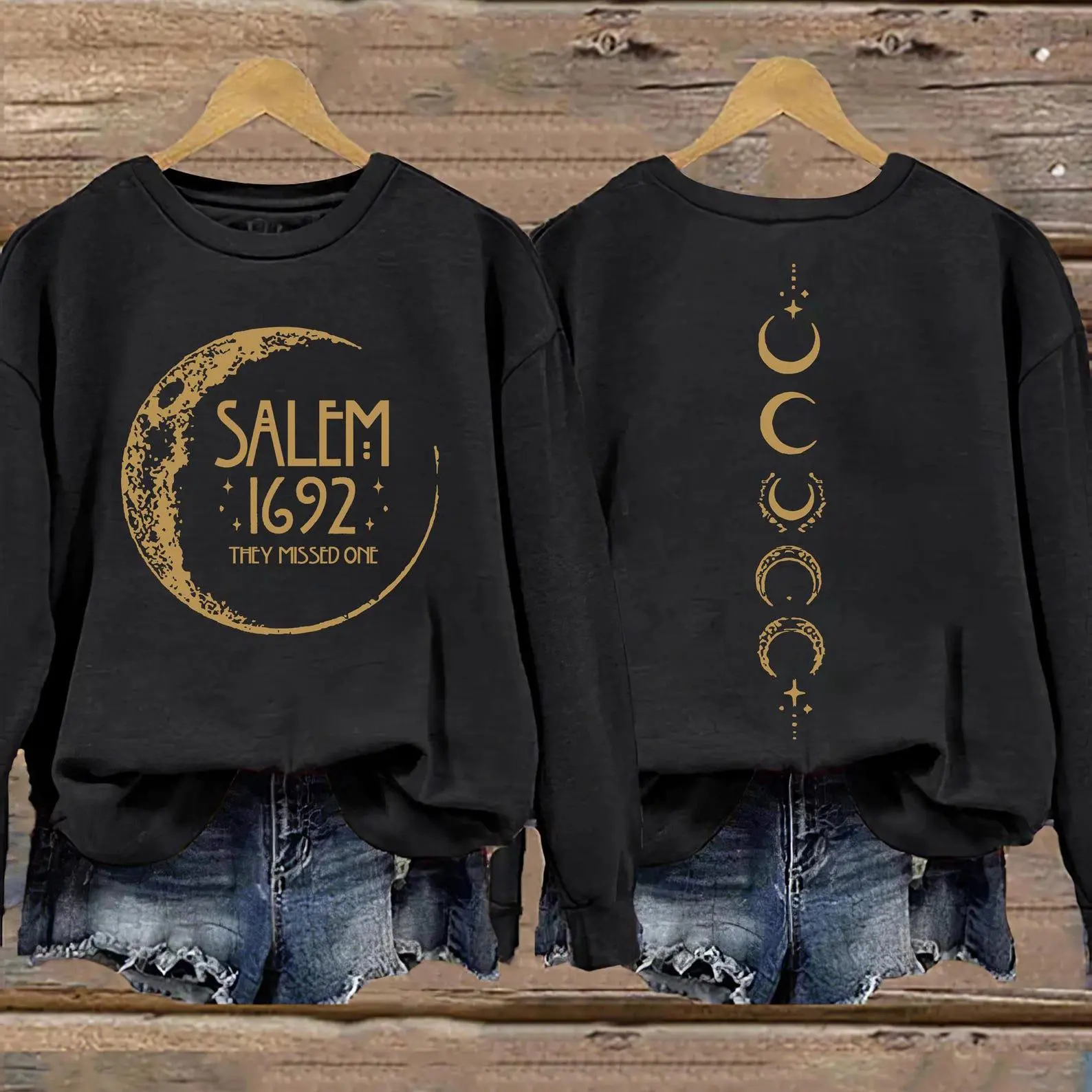 Comfort Colors Salem 1692 Halloween Sweatshirt, Funny Witchy Long-Sleeve Hoodie